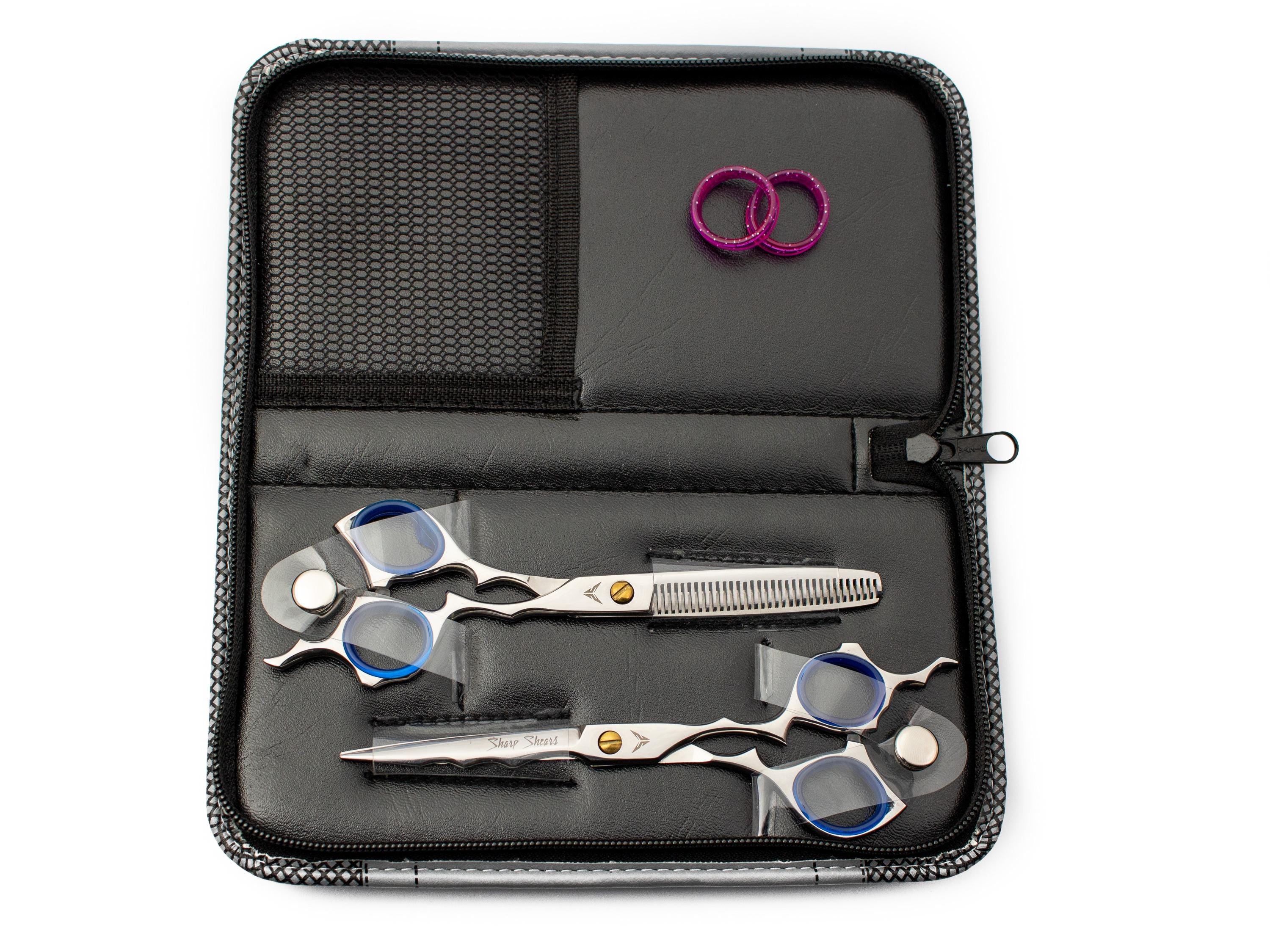 Japanese Steel Barber Scissors & Thinner Set: 6.5" Salon Hair Cutting Tool
