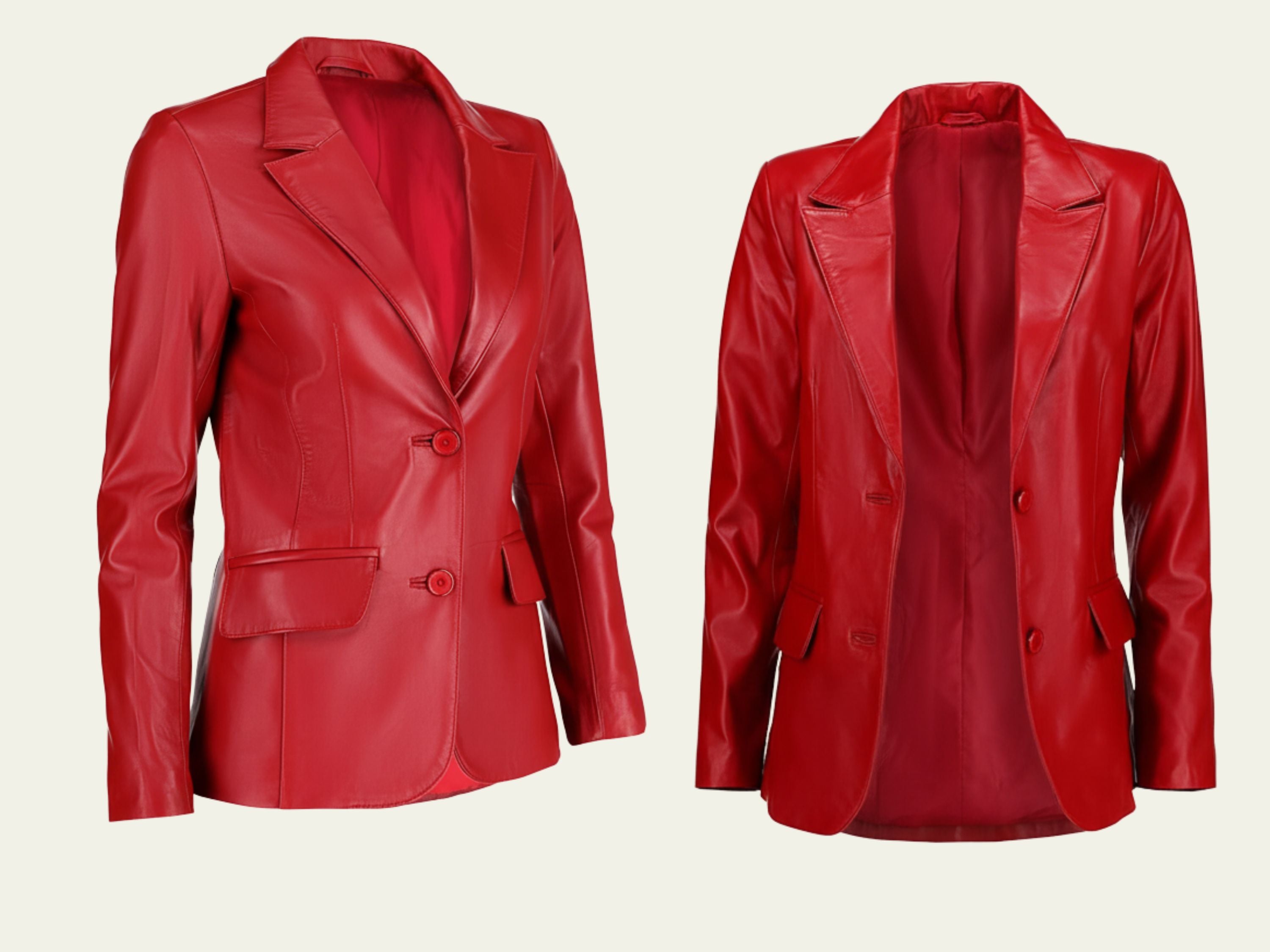 Leather Blazer for Women’s Fall Style – Genuine Soft Lambskin Long Sleeve Suit Blazer | Luxury Corporate Gift | Boss Lady Gift | 87Groups