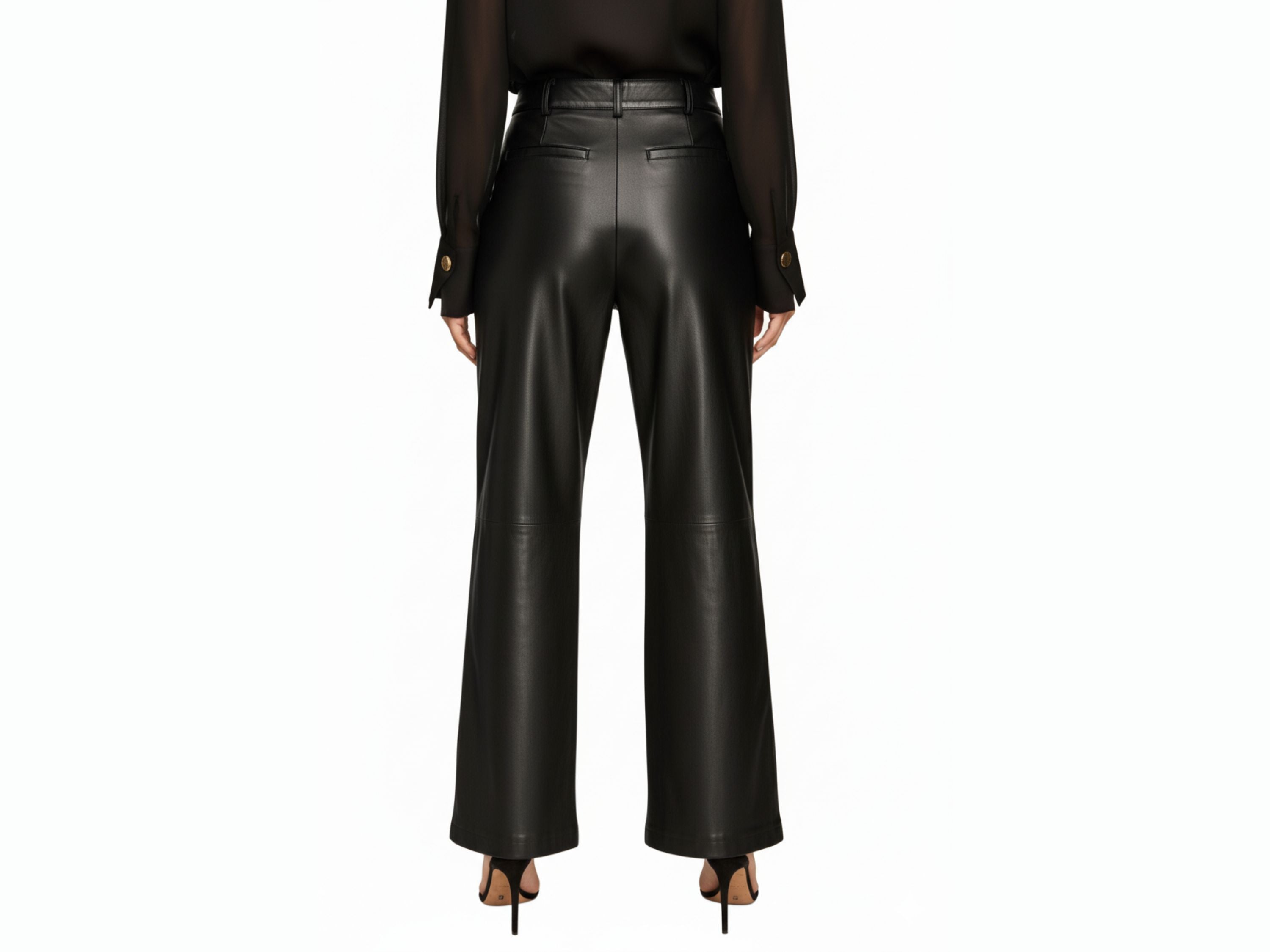 Modern Leather Pants Lambskin Women’s Clothing Business Owner Gifts Outfit Idea Luxury Corporate Gift Personalized Clothing Gift for Her