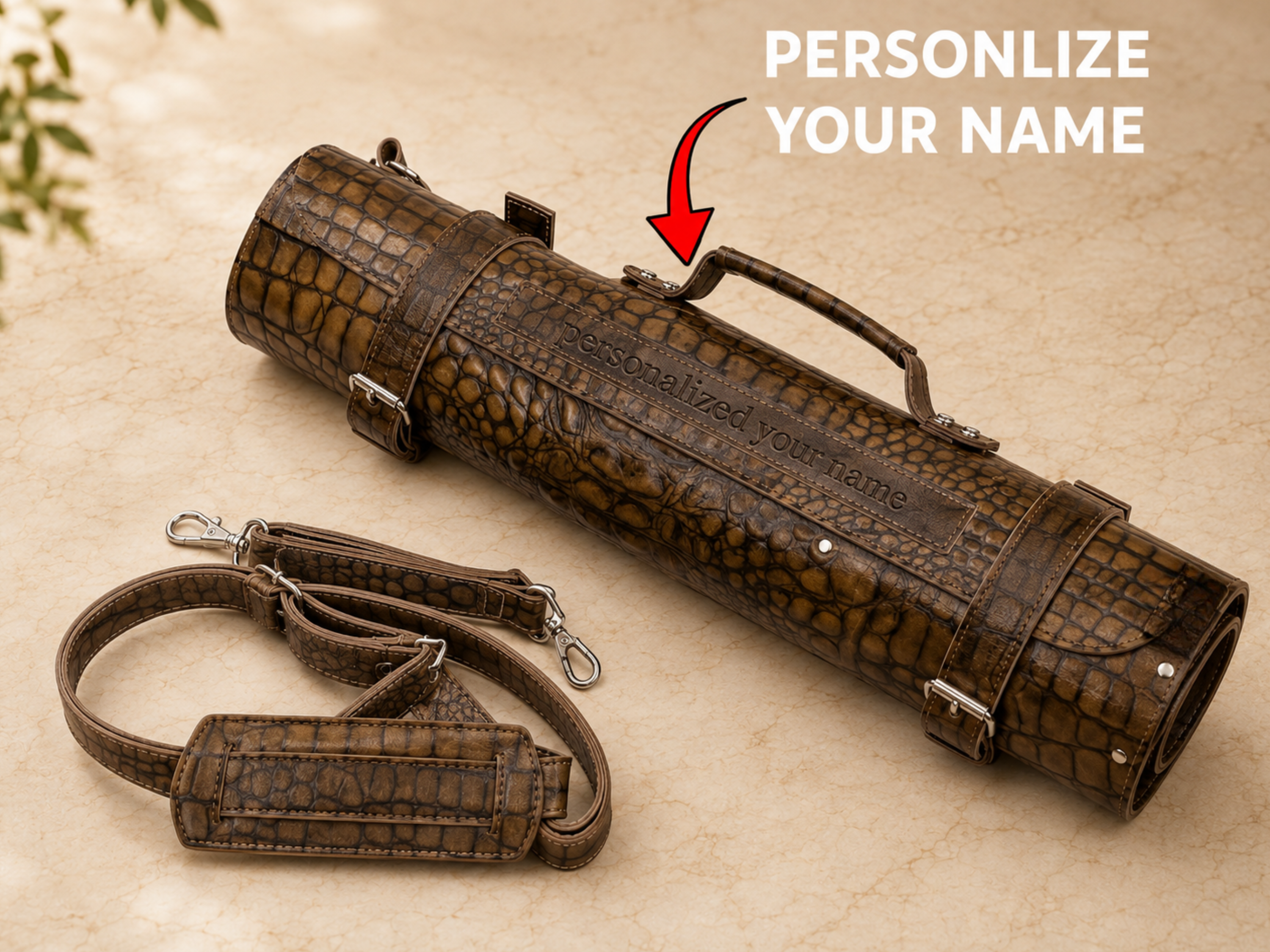 Crocodile genuine leather chef knife roll 16 slots of portable cutlery knives roll wrap holder knife travel and storage bag gifts for chef
