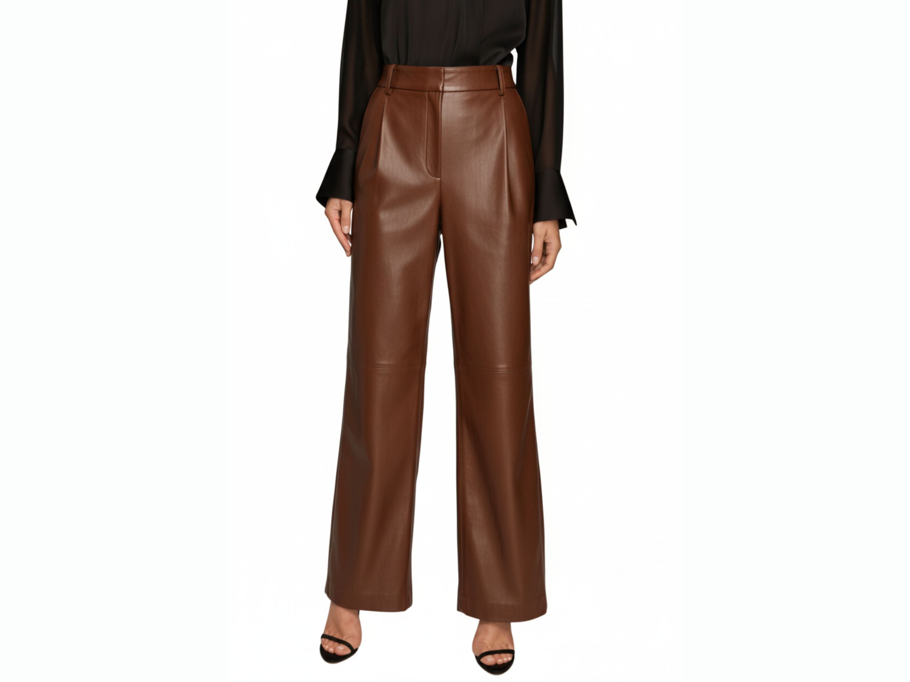 Modern Leather Pants Lambskin Women’s Clothing Business Owner Gifts Outfit Idea Luxury Corporate Gift Personalized Clothing Gift for Her