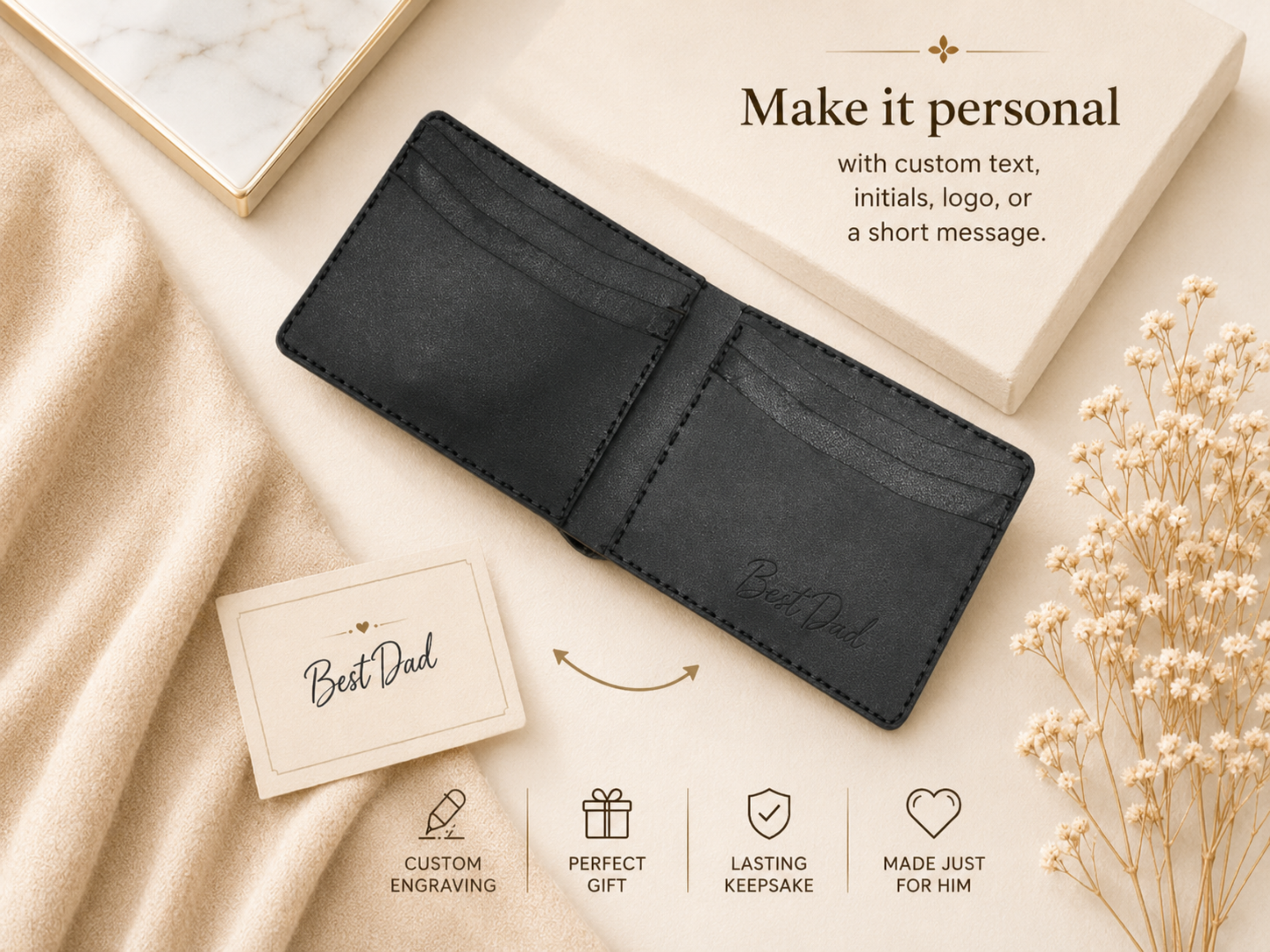 Custom handmade crocodile leather wallet for men husband gift bifold slim card holder exotic wallets anniversary gifts for him