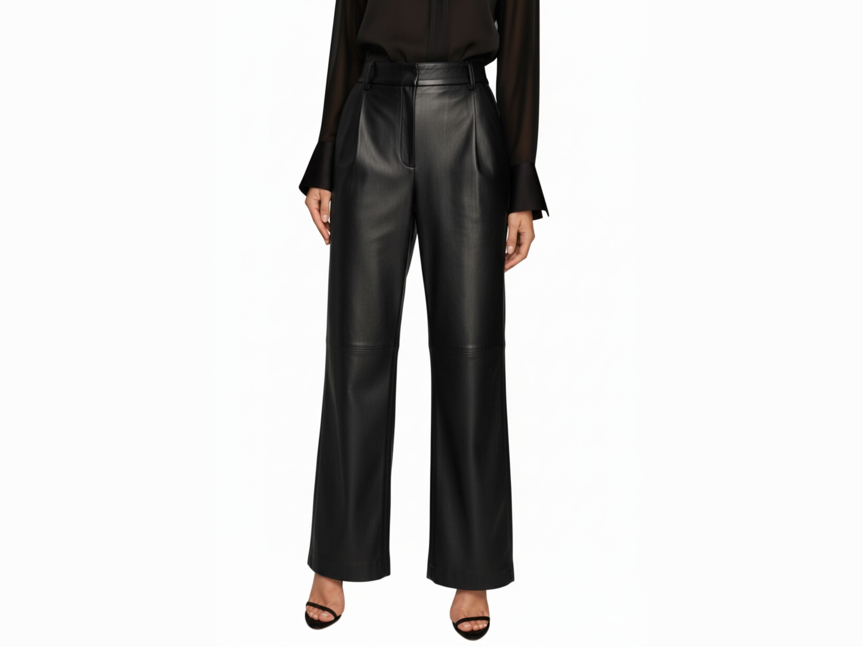 Modern Leather Pants Lambskin Women’s Clothing Business Owner Gifts Outfit Idea Luxury Corporate Gift Personalized Clothing Gift for Her