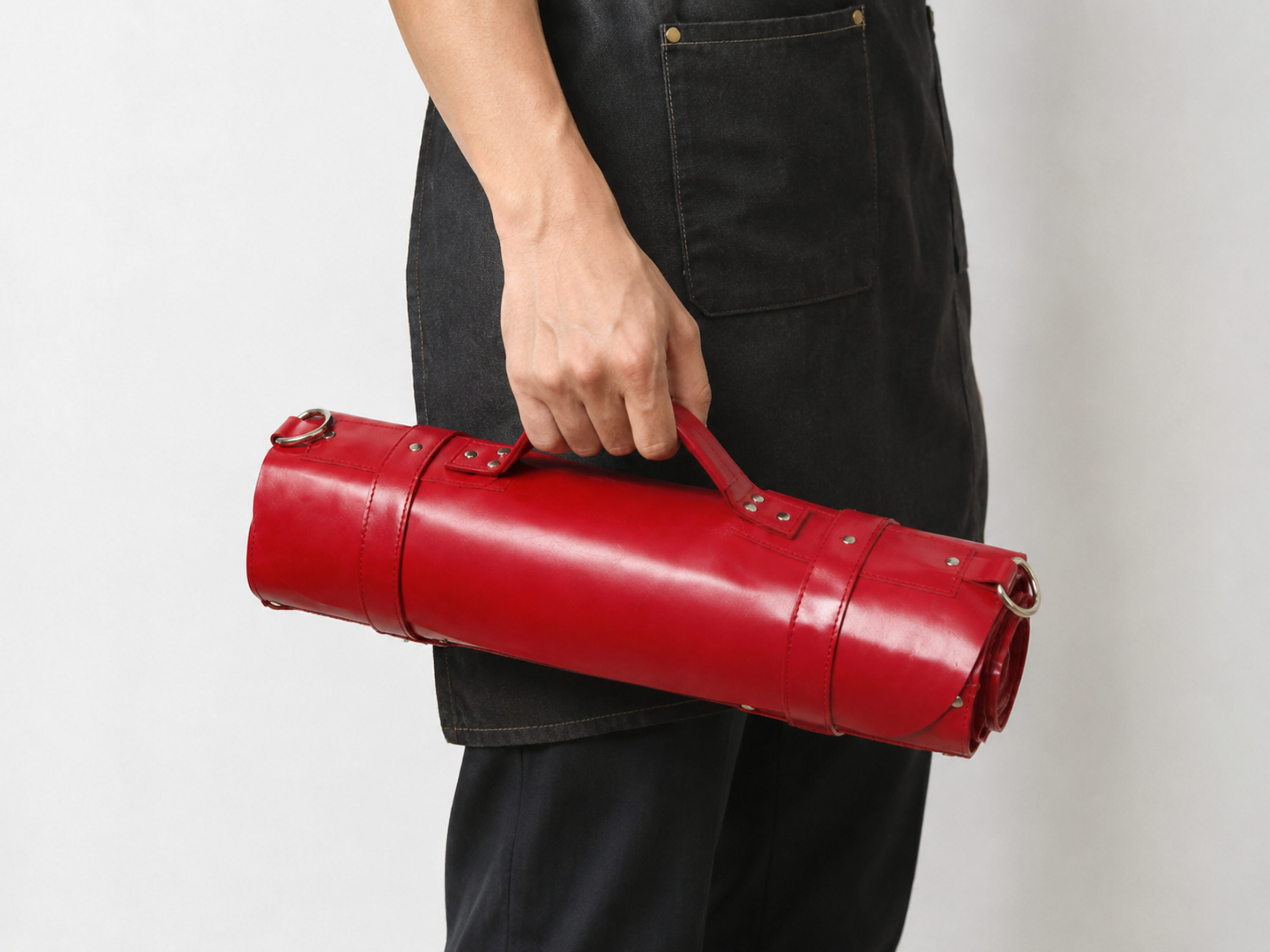 Genuine leather chef knife roll 16 slots of portable kitchen organizer knife travel and storage bag graduation gift gifts for him