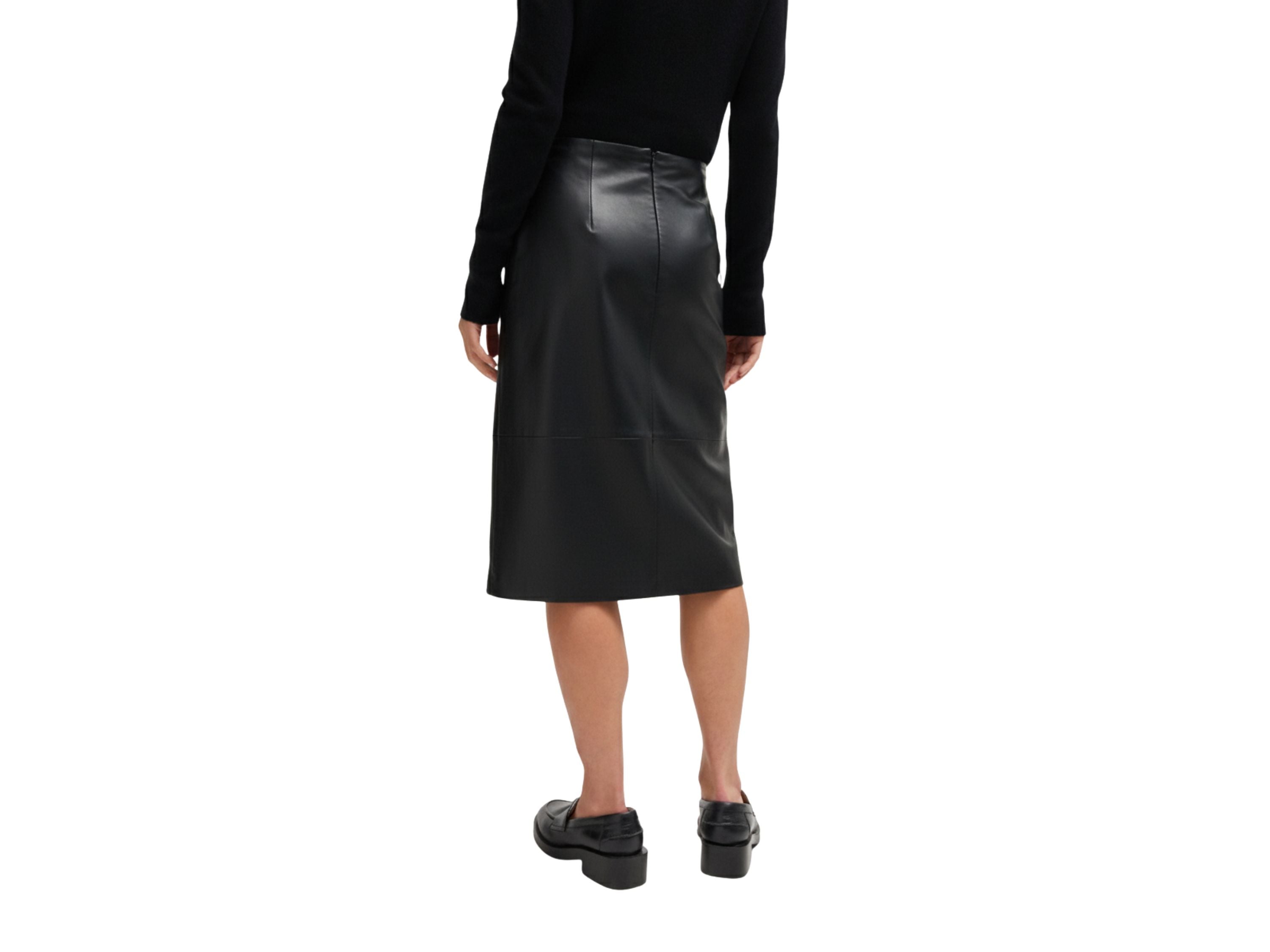 Leather Wrap Skirt Midi style Black, Beige & Burgundy Lamb skin Leather Skirt, Womens Clothing, Christmas Gift luxury corporate gift
