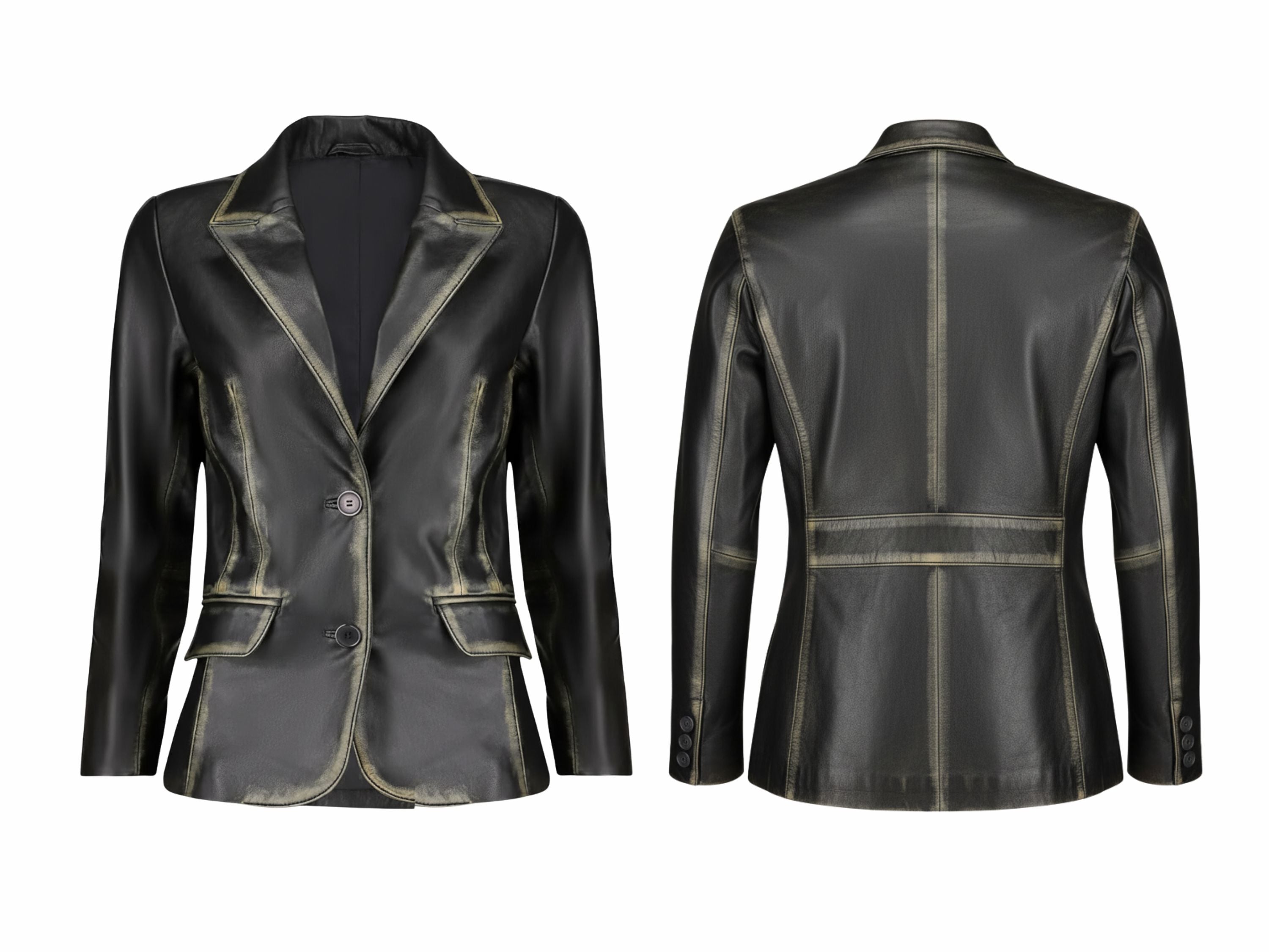 Leather Blazer for Women’s Fall Style – Genuine Soft Lambskin Long Sleeve Suit Blazer | Luxury Corporate Gift | Boss Lady Gift | 87Groups