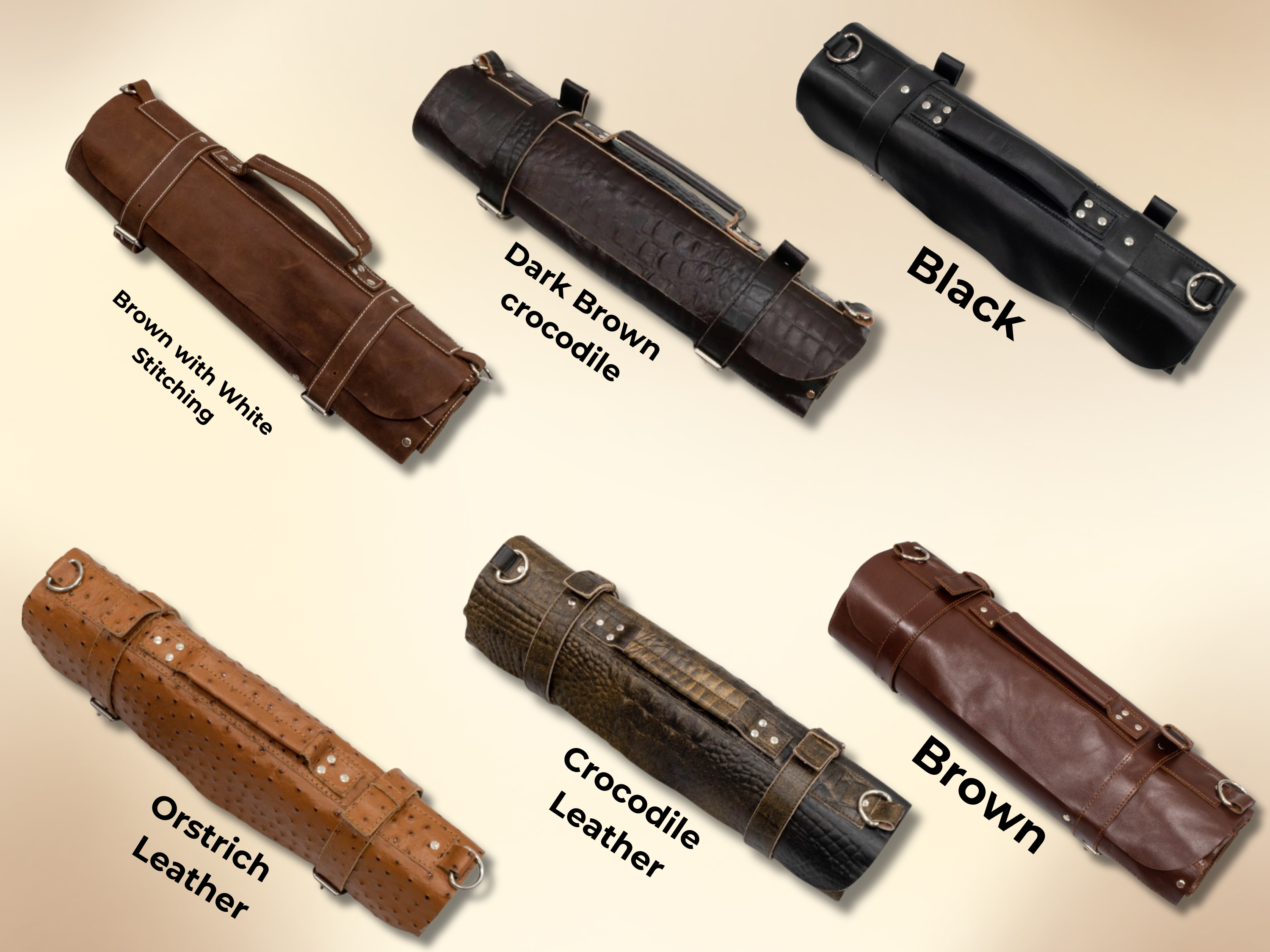 Genuine leather chef knife roll 16 slots of portable kitchen organizer knife travel and storage bag graduation gift gifts for him
