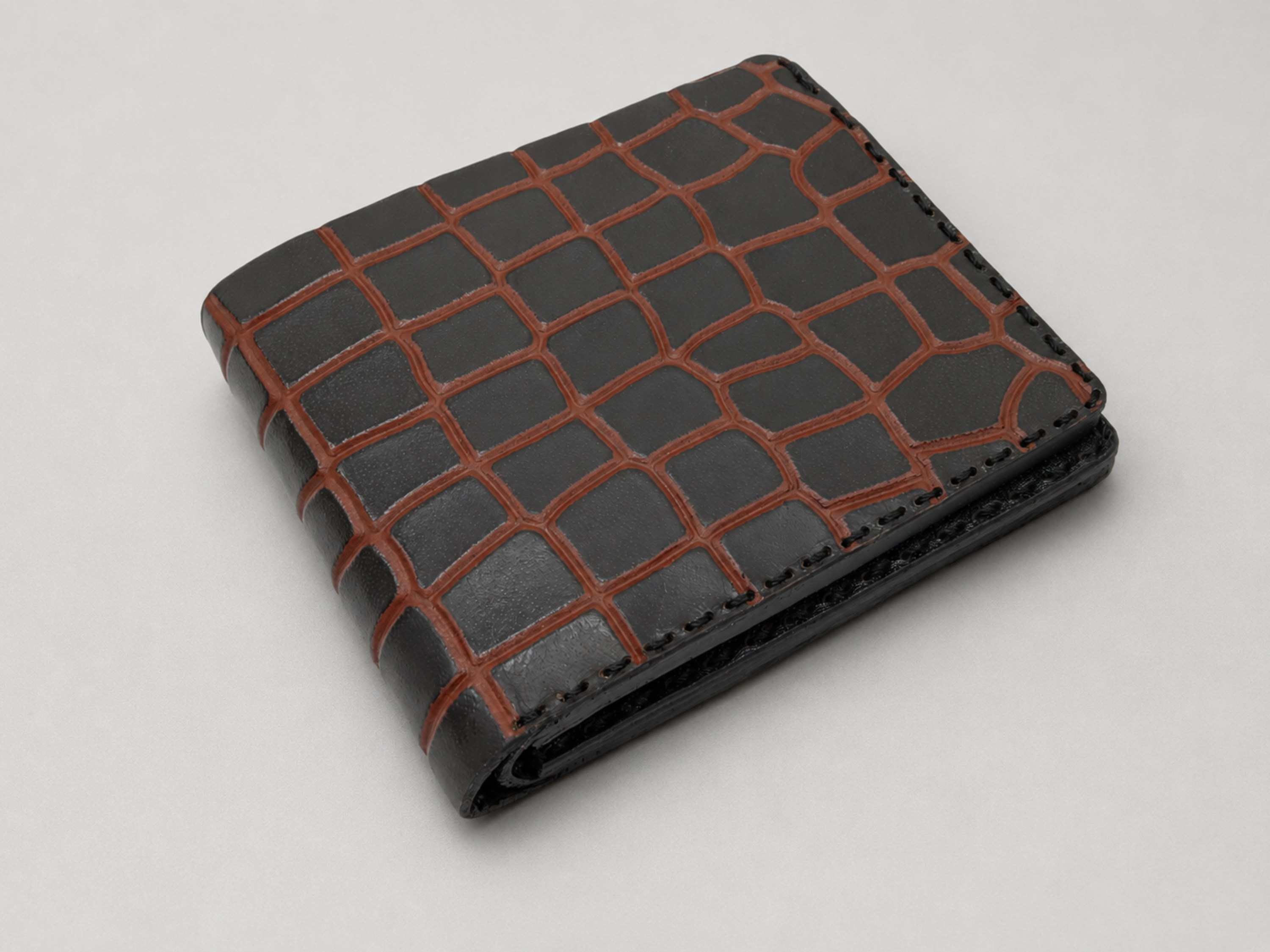 Premium crocodile leather wallets with key chain handmade wallets bifold slim card holder exotic wallets professional gifts for him