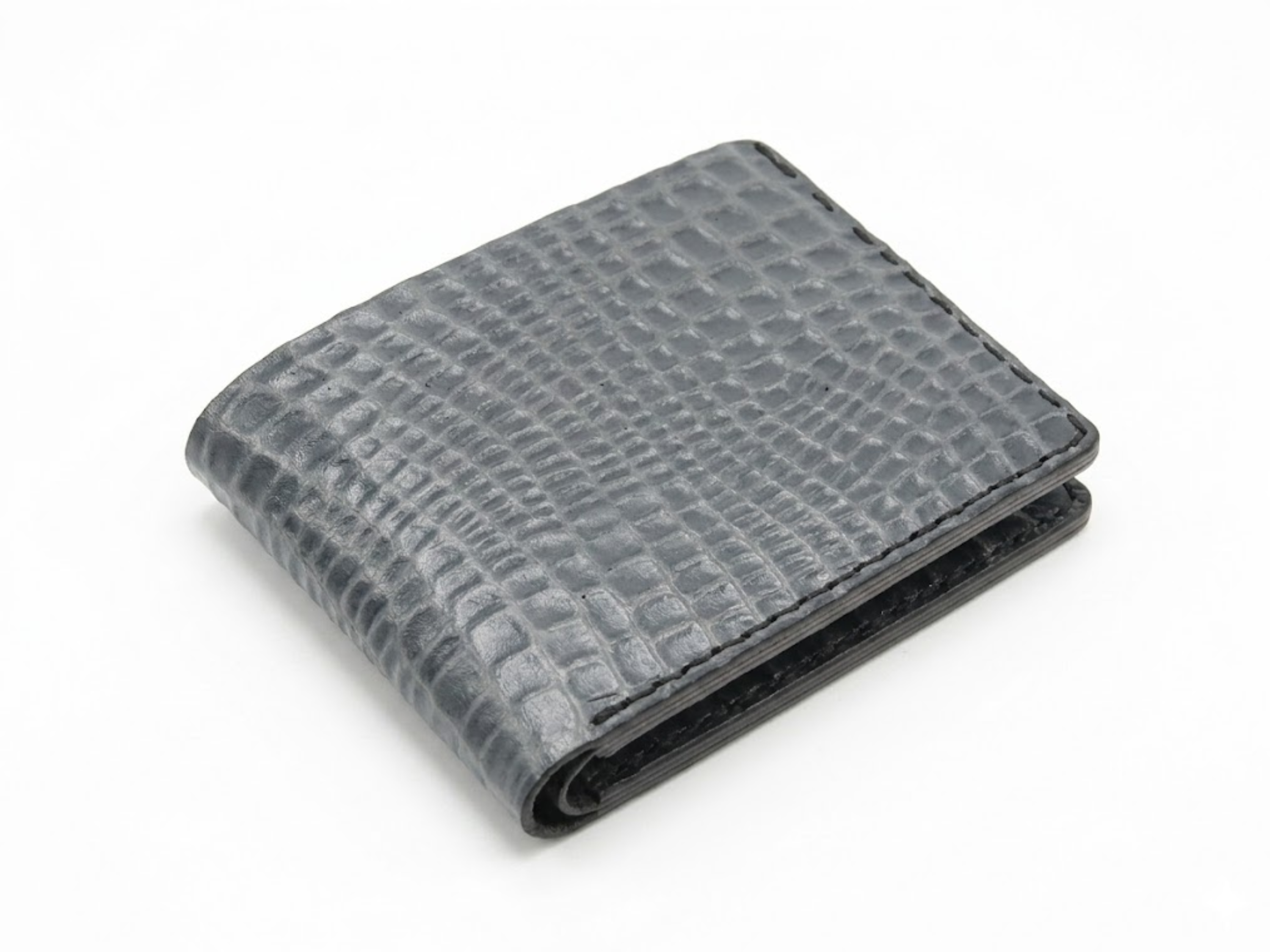 Personalized crocodile leather mens wallet handmade wallets bifold card holder engraved wallets anniversary gifts for him graduation gift