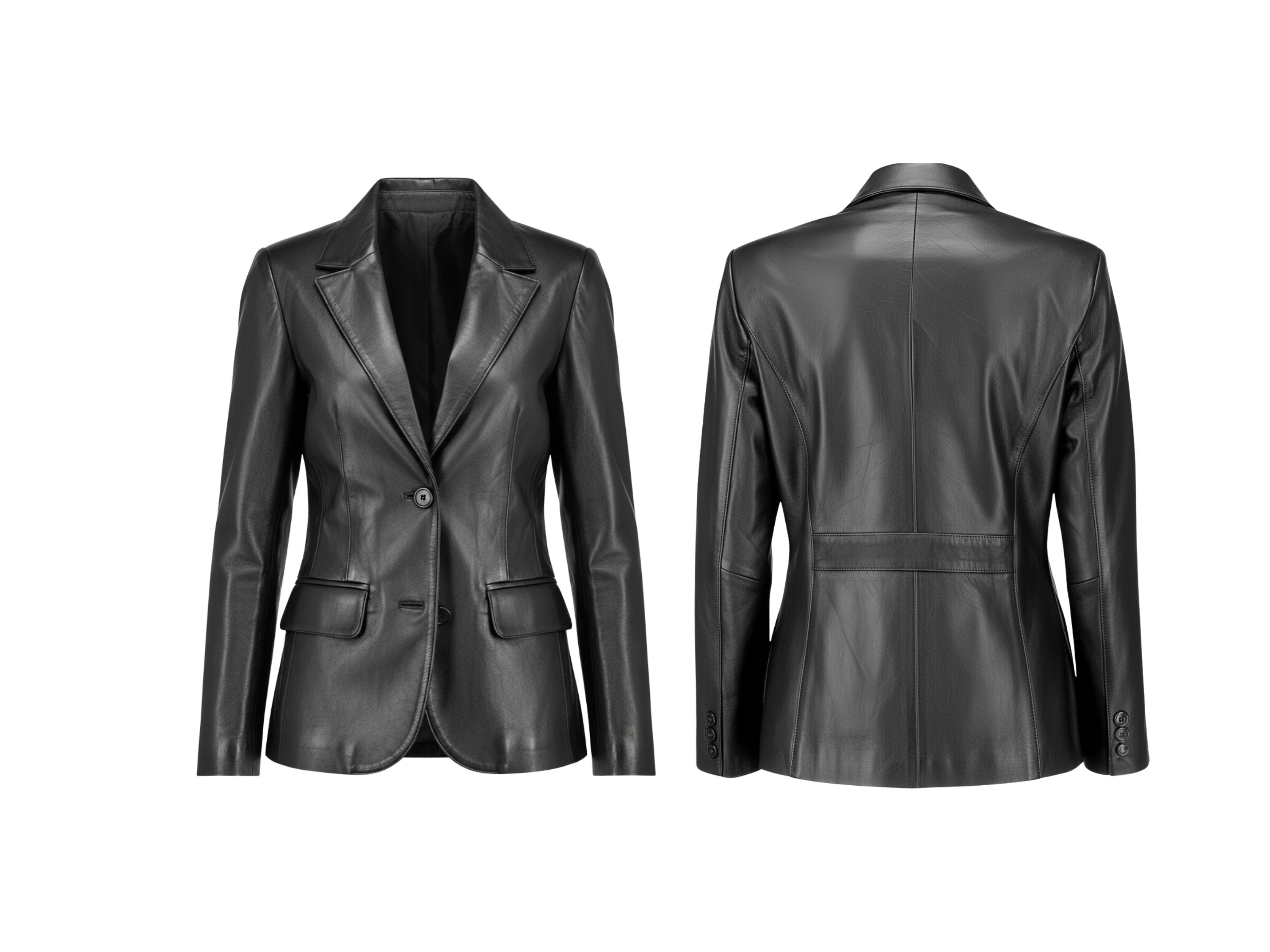Leather Blazer for Women’s Fall Style – Genuine Soft Lambskin Long Sleeve Suit Blazer | Luxury Corporate Gift | Boss Lady Gift | 87Groups