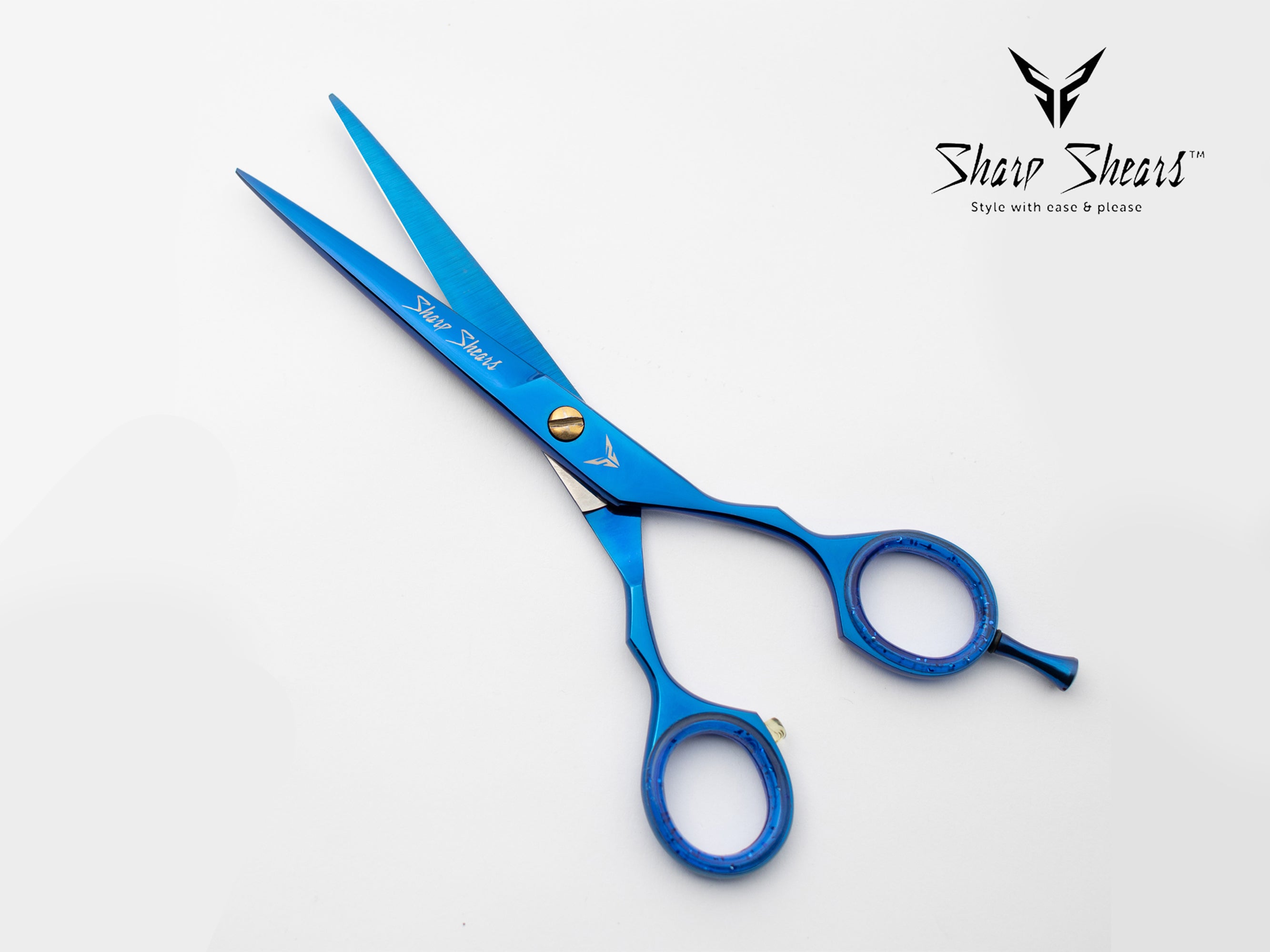 Professional Blue Hairdresser Scissors – 6.5" Japanese Steel Barber Shears for Stylists & Salon Use with Ergonomic Grip