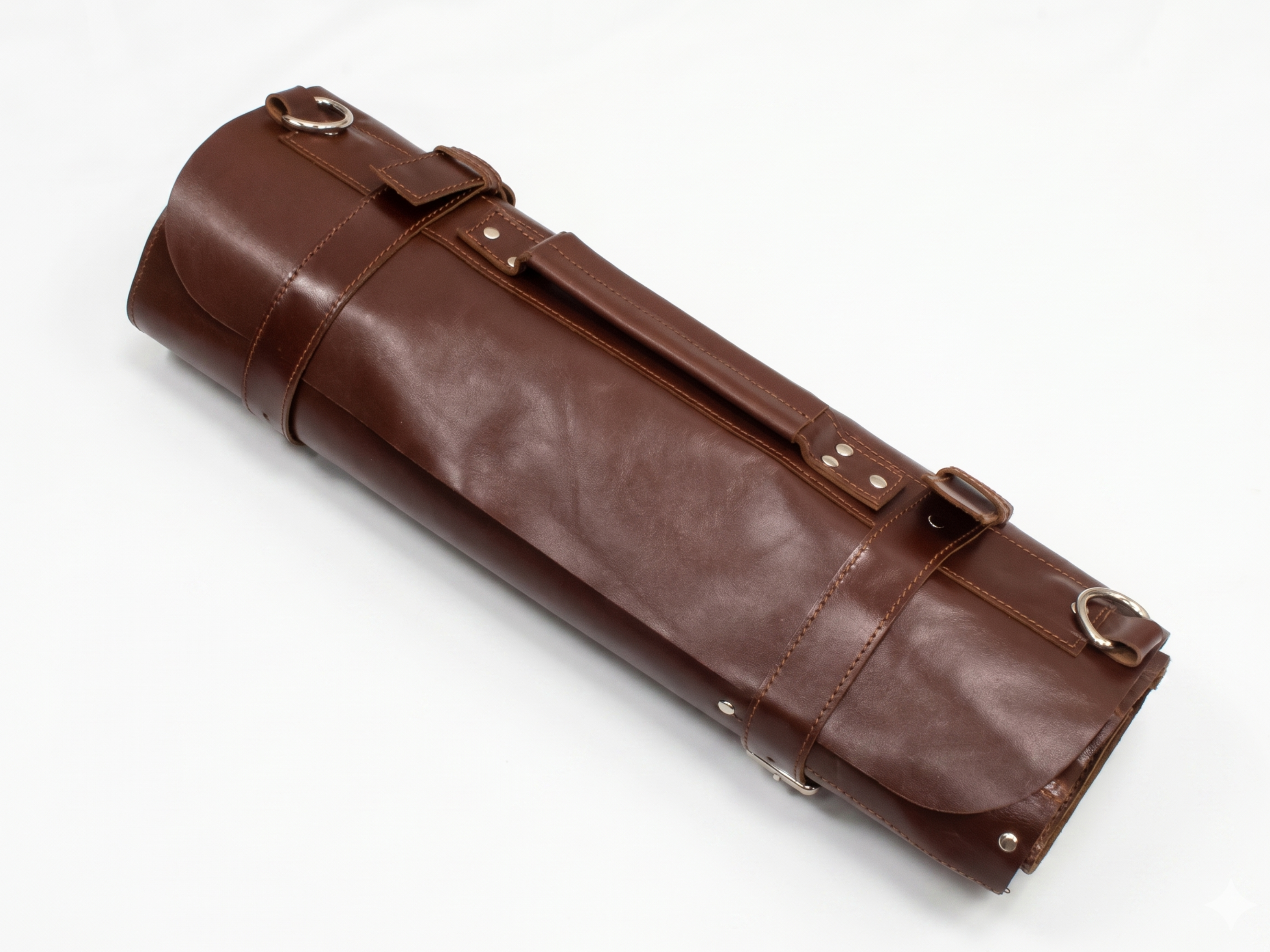 Premium Brown Leather Chef Roll – 16-Slot Knife Holder, Portable Cutlery Storage, Travel Kitchen Wrap Bag, Gift for Professional Chefs & Culinary Enthusiasts (Copy)