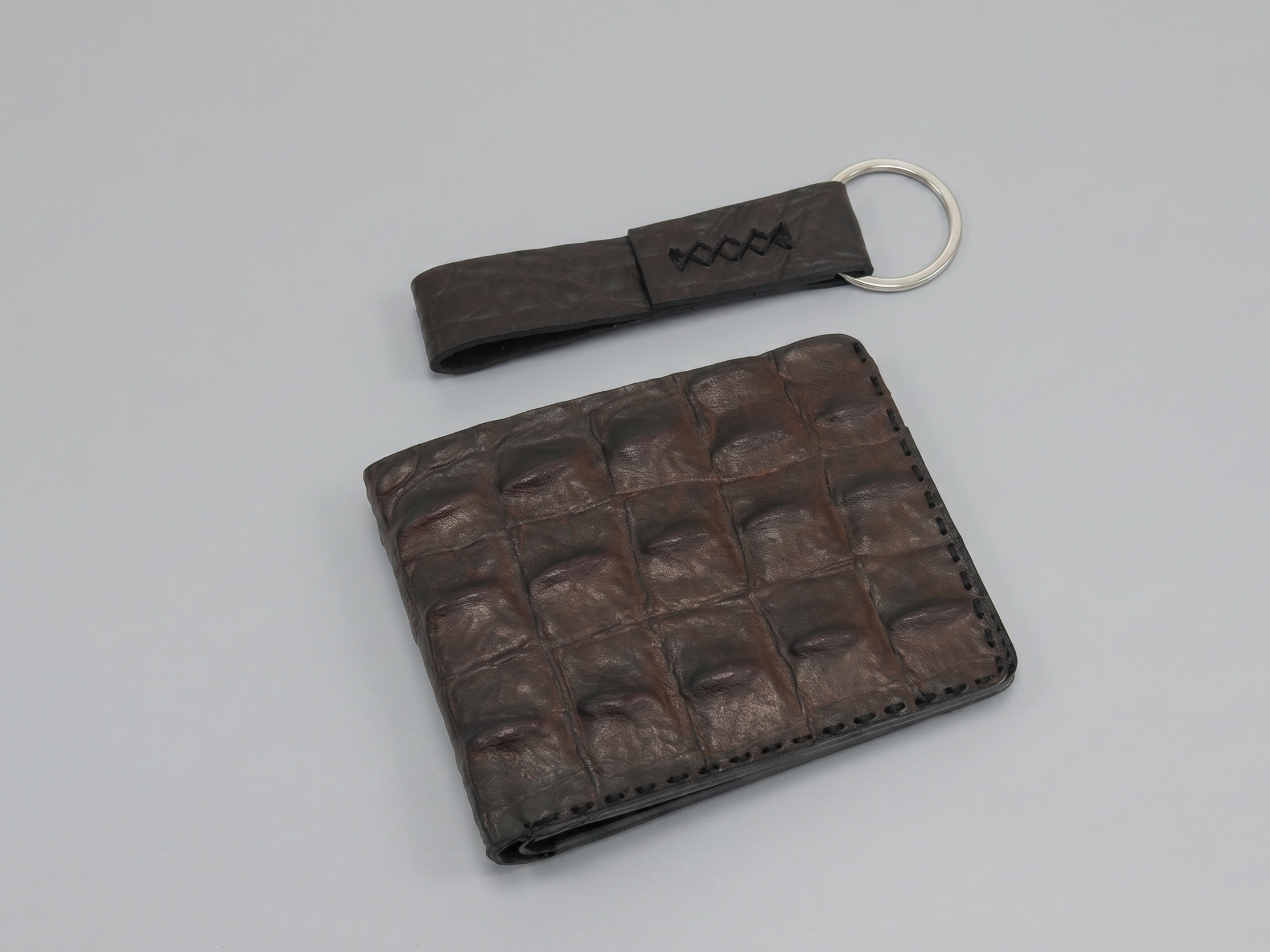Personalized handmade leather wallets for men's crocodile leather wallets bifold slim card holder exotic wallets birthday gifts for him