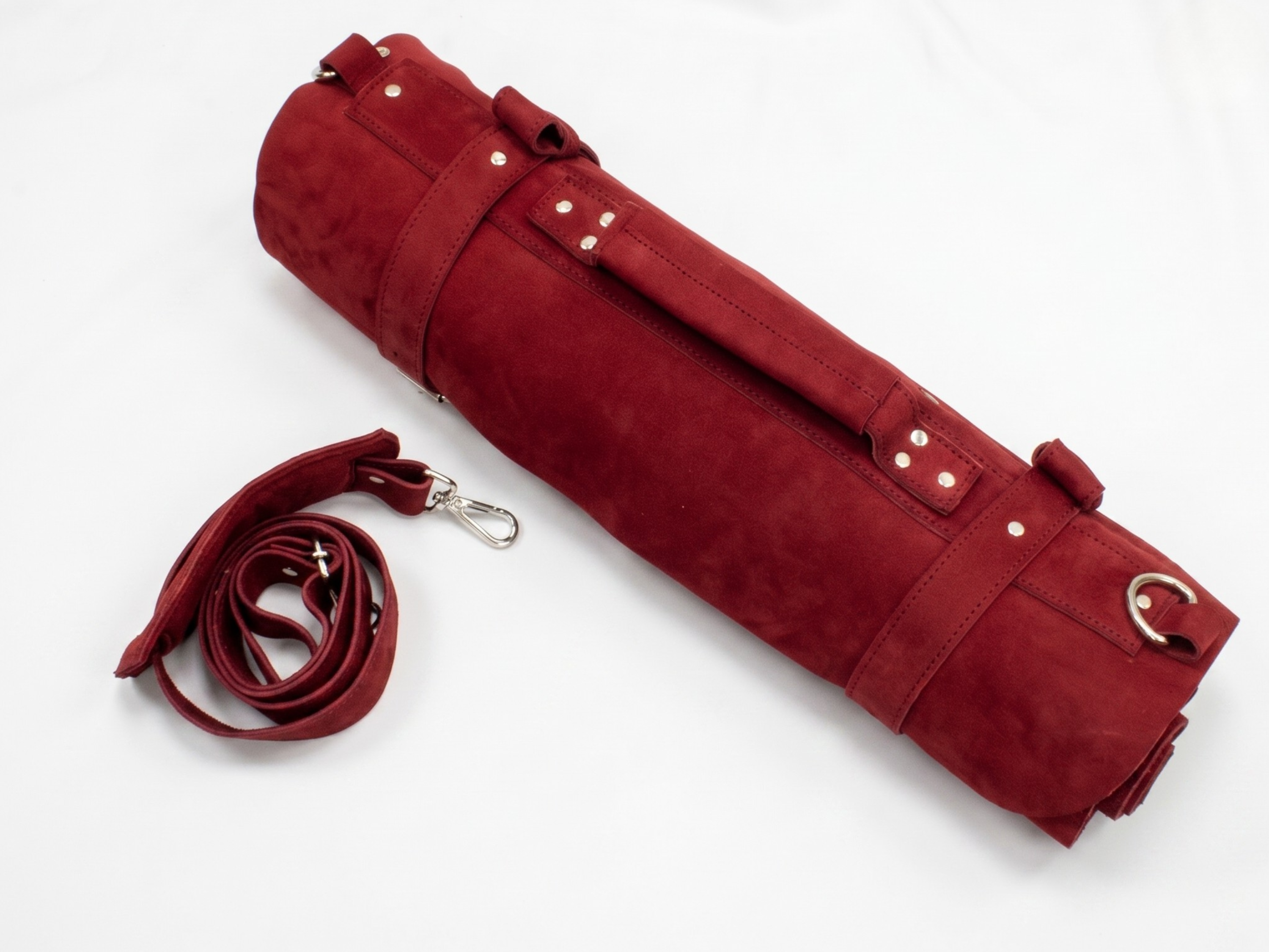 Personalized genuine leather knife roll 16 slots of portable cutlery knives bag wrap holder kitchen storage accessories gifts for chef