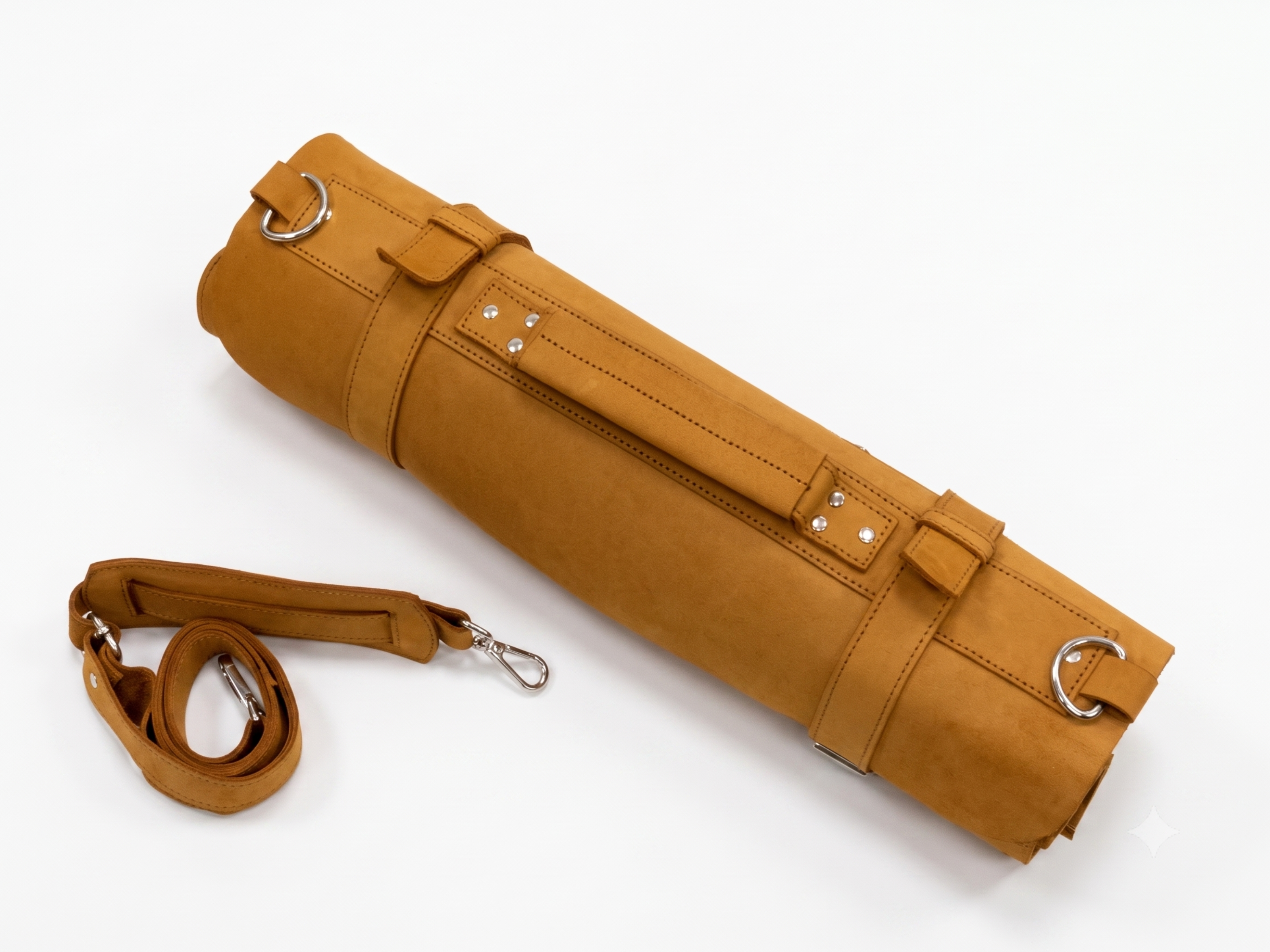 Premium real leather chef knife roll 16 slots of portable wrap holder knife travel and storage bag kitchenware birthday gifts for him