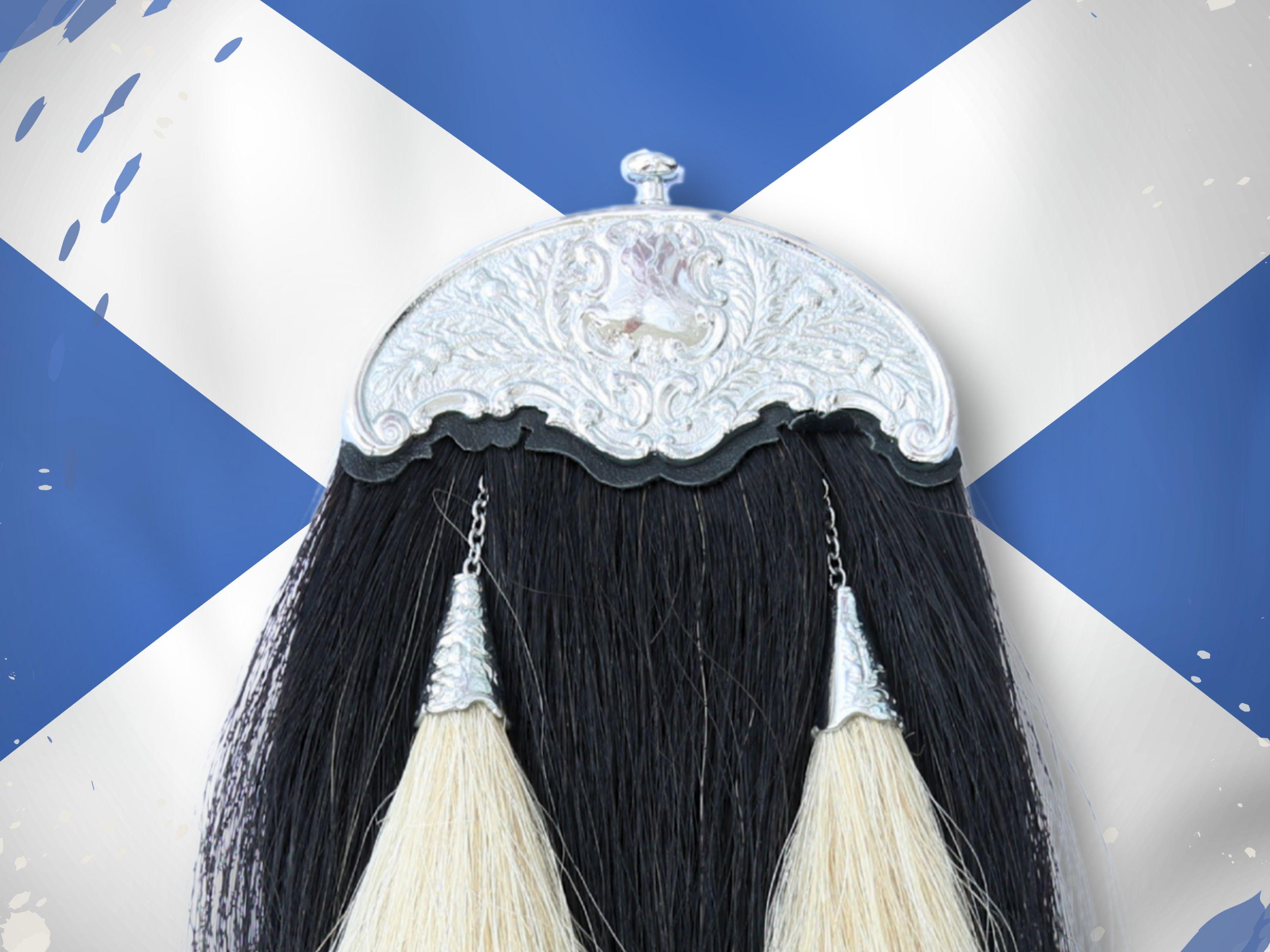 Horse Hair Sporran: Traditional Kilt Accessory with Pewter Cantle