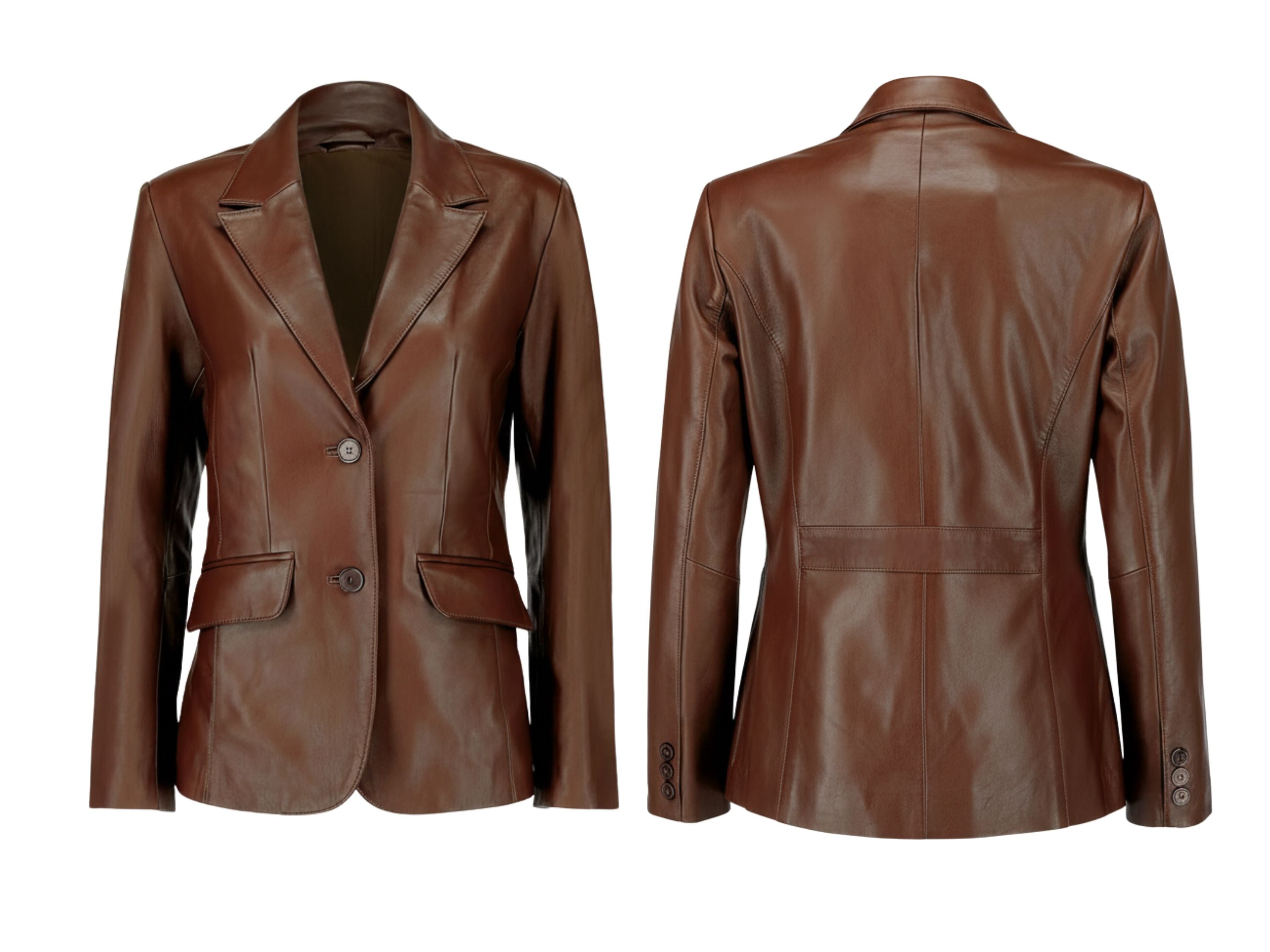 Leather Blazer for Women’s Fall Style – Genuine Soft Lambskin Long Sleeve Suit Blazer | Luxury Corporate Gift | Boss Lady Gift | 87Groups