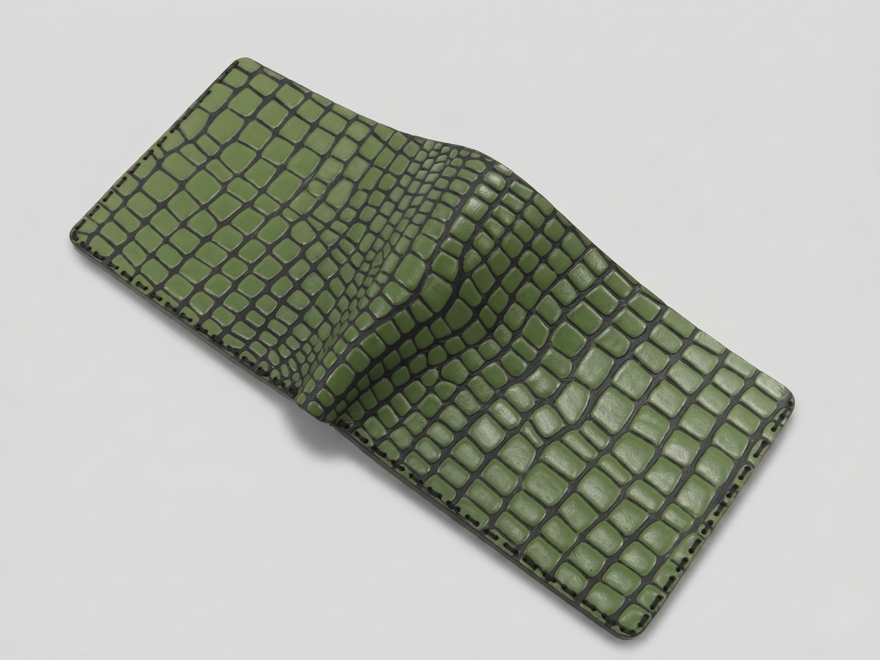 Engraved premium handmade crocodile leather wallets with bifold card holder exotic wallets dad gifts for him