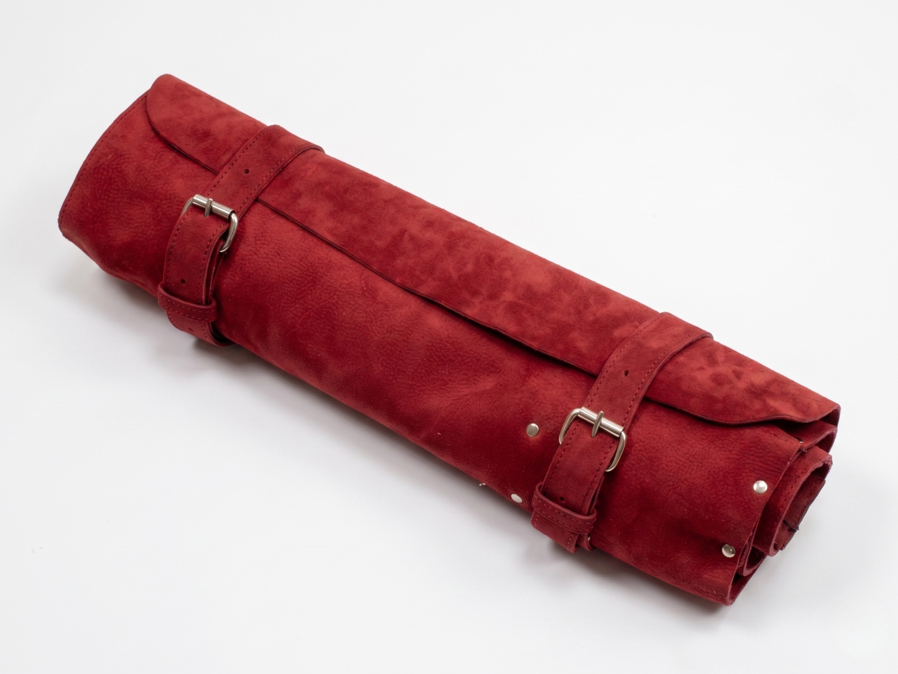 Personalized genuine leather knife roll 16 slots of portable cutlery knives bag wrap holder kitchen storage accessories gifts for chef