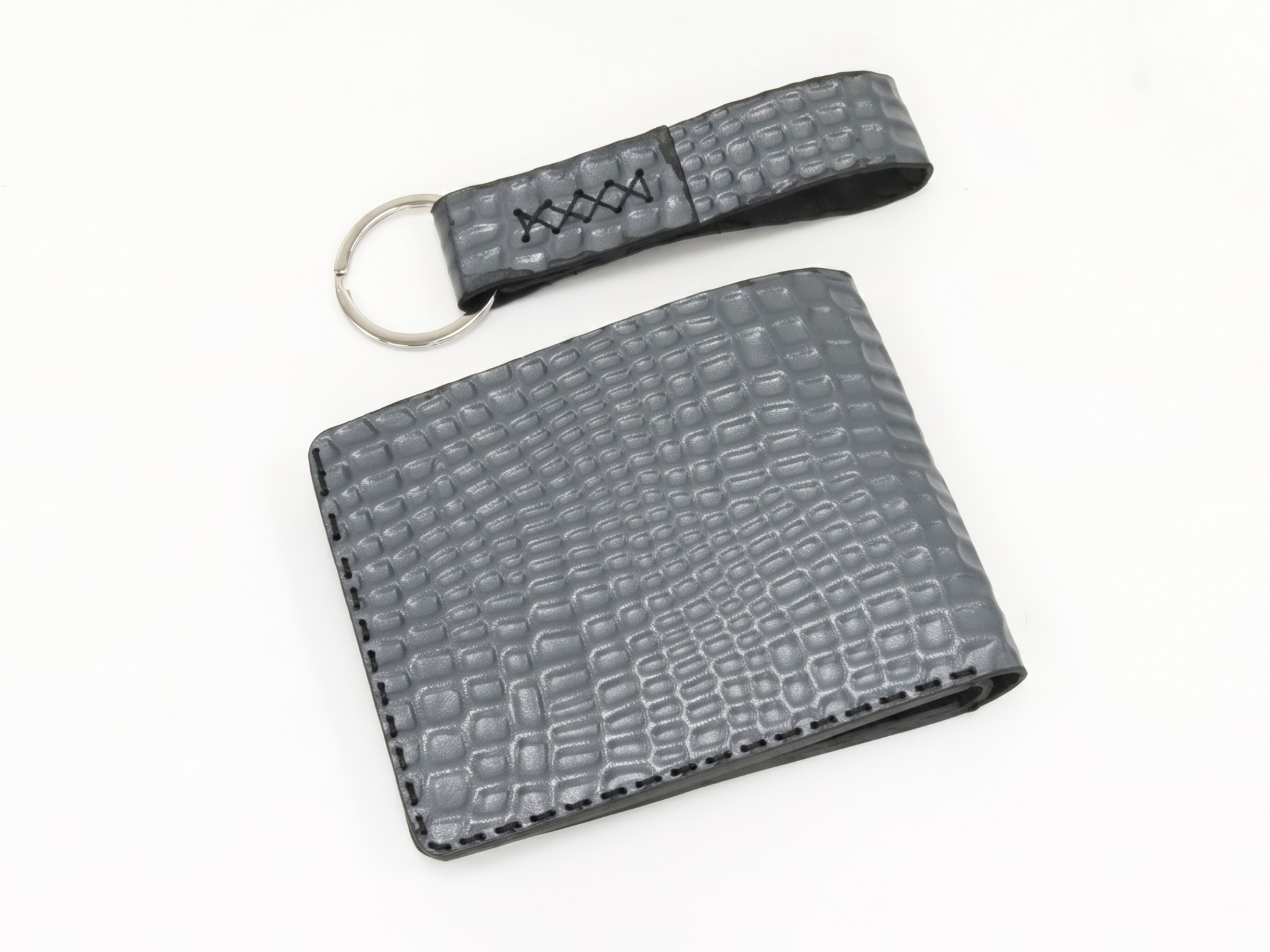 Personalized crocodile leather mens wallet handmade wallets bifold card holder engraved wallets anniversary gifts for him graduation gift