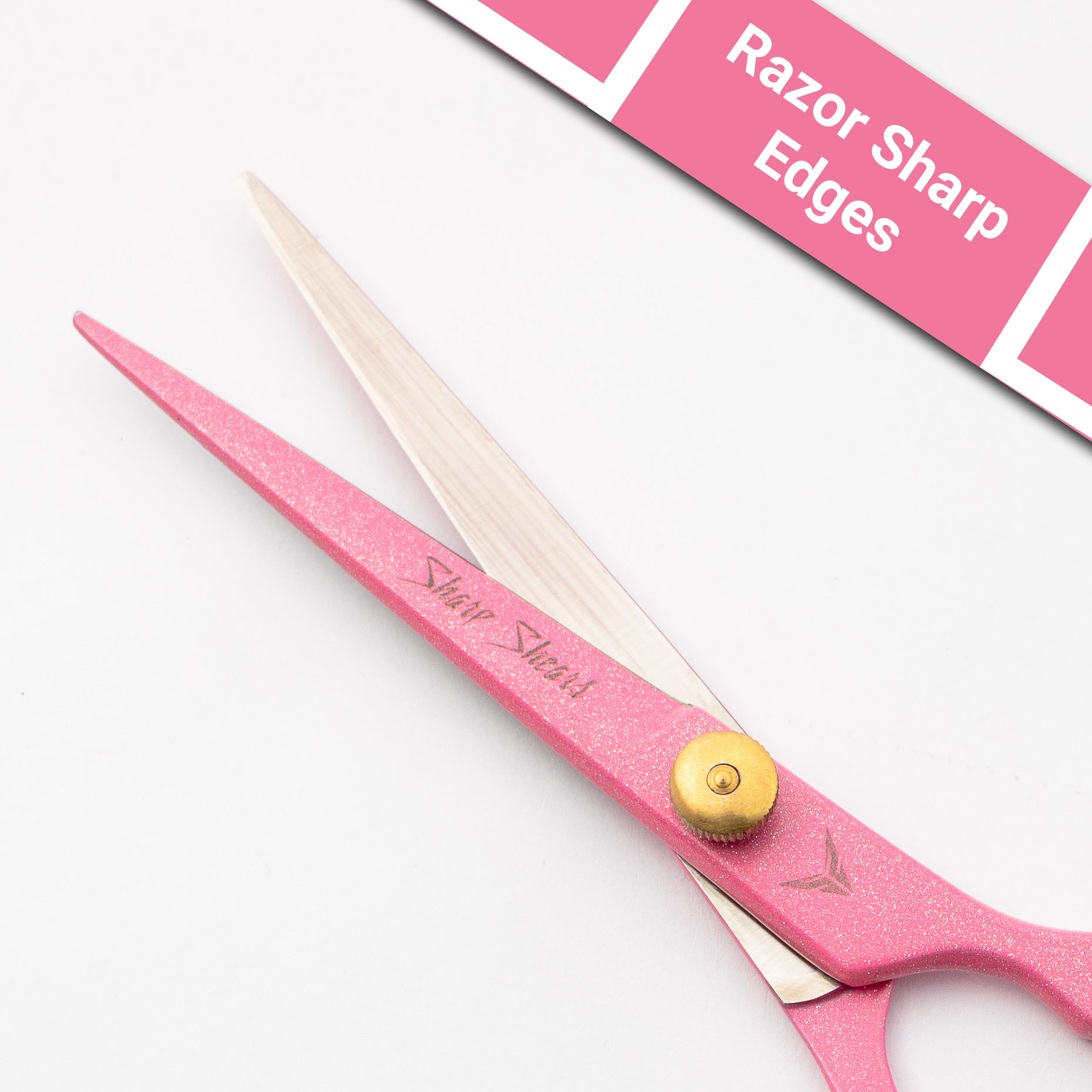 Hairdressing Scissors 6.5" Pink – Professional Japanese Steel Hair Cutting Shears for Stylists & Barbers with Storage Pouch