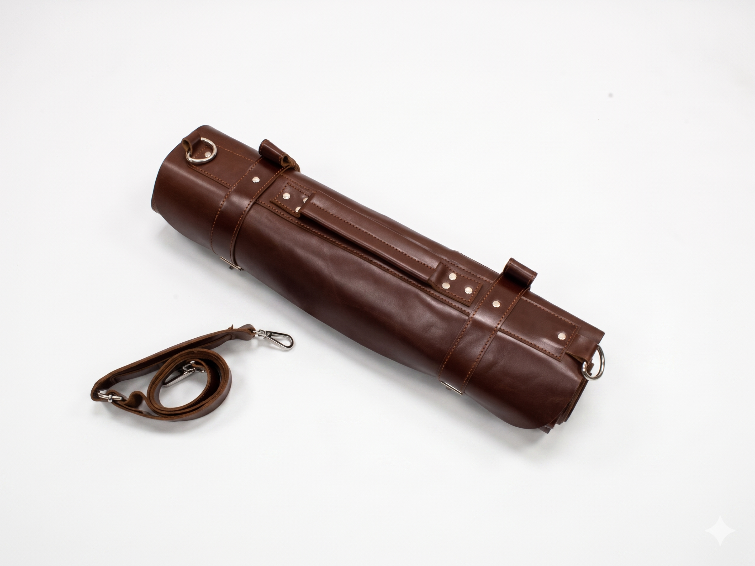 Premium Brown Leather Chef Roll – 16-Slot Knife Holder, Portable Cutlery Storage, Travel Kitchen Wrap Bag, Gift for Professional Chefs & Culinary Enthusiasts (Copy)