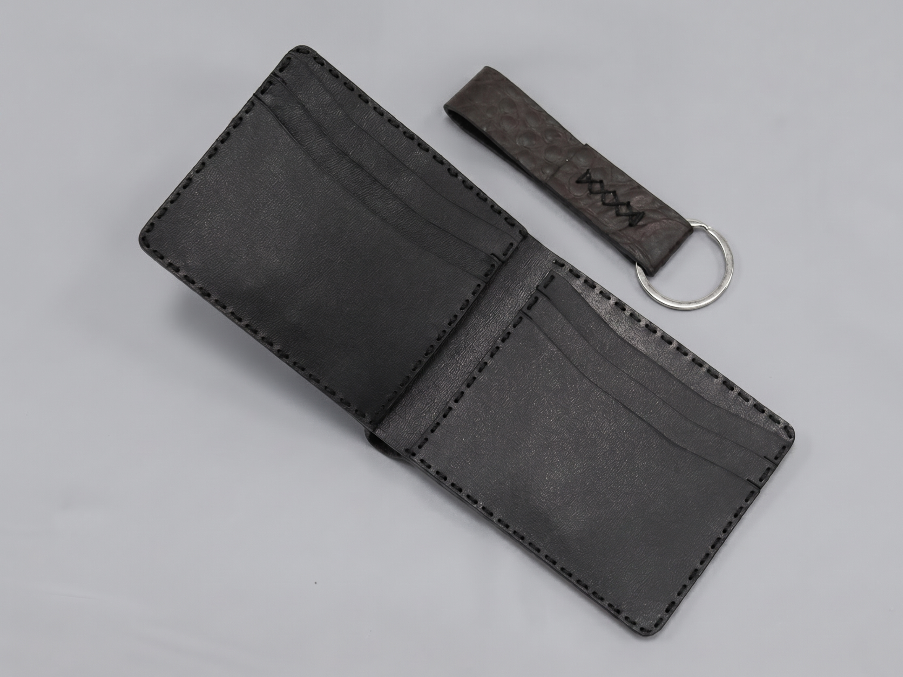 Personalized handmade leather wallets for men's crocodile leather wallets bifold slim card holder exotic wallets birthday gifts for him