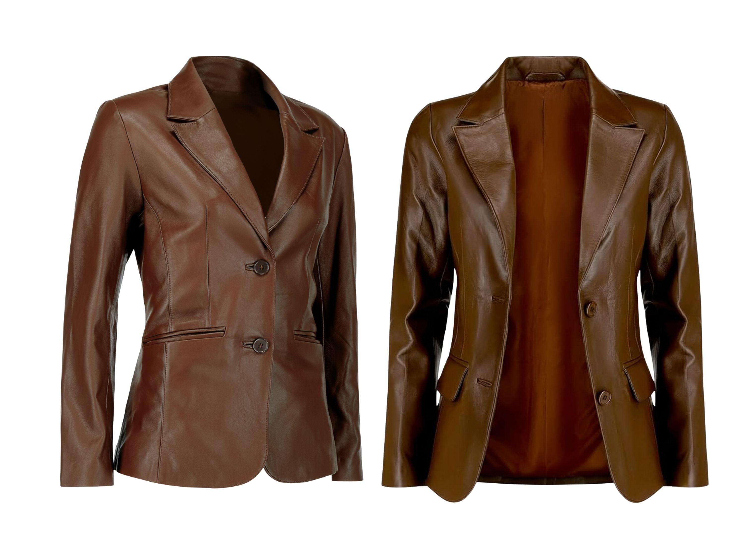 Leather Blazer for Women’s Fall Style – Genuine Soft Lambskin Long Sleeve Suit Blazer | Luxury Corporate Gift | Boss Lady Gift | 87Groups