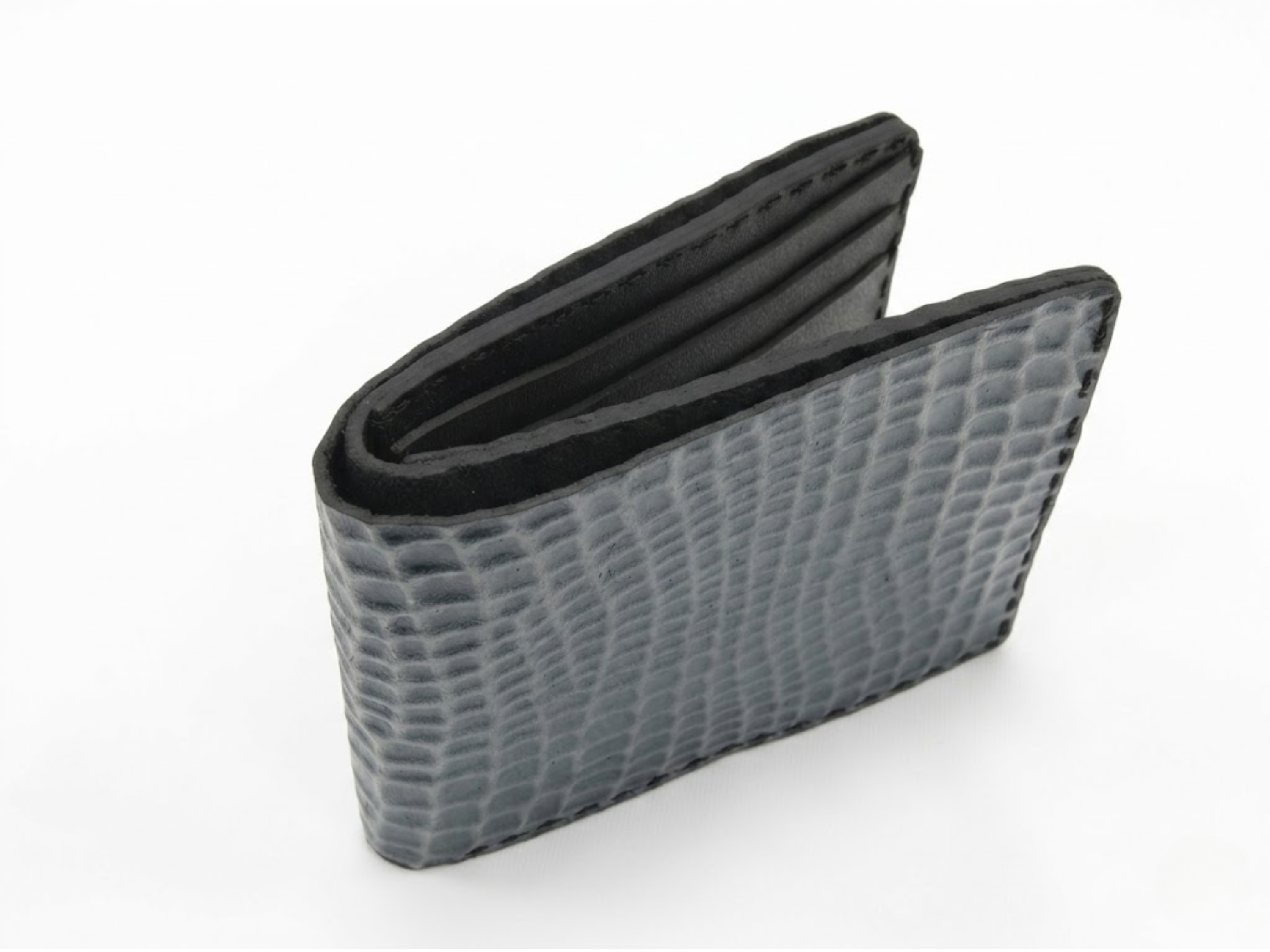 Personalized crocodile leather mens wallet handmade wallets bifold card holder engraved wallets anniversary gifts for him graduation gift