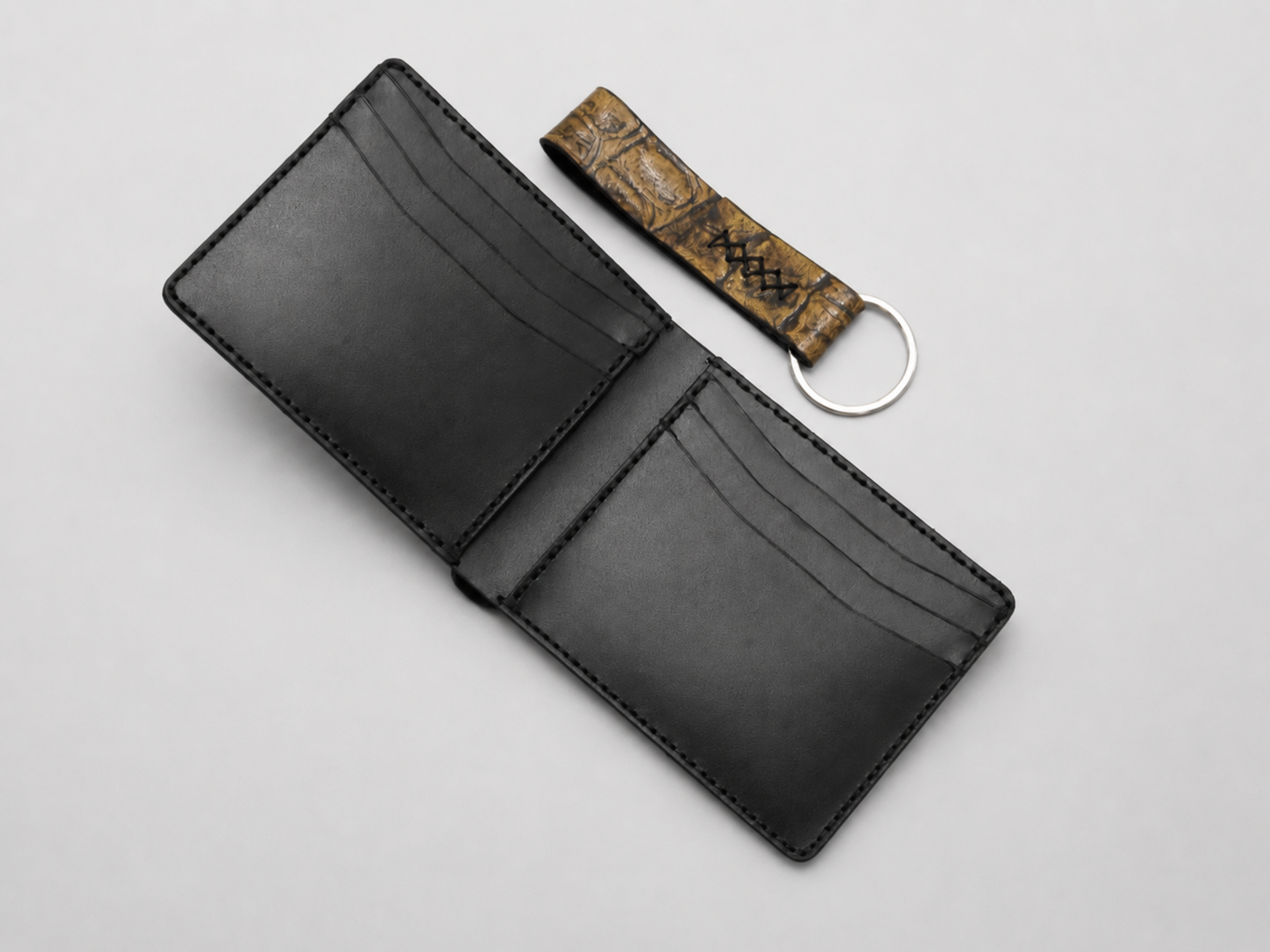 Custom handmade crocodile leather wallet for men husband gift bifold slim card holder exotic wallets anniversary gifts for him