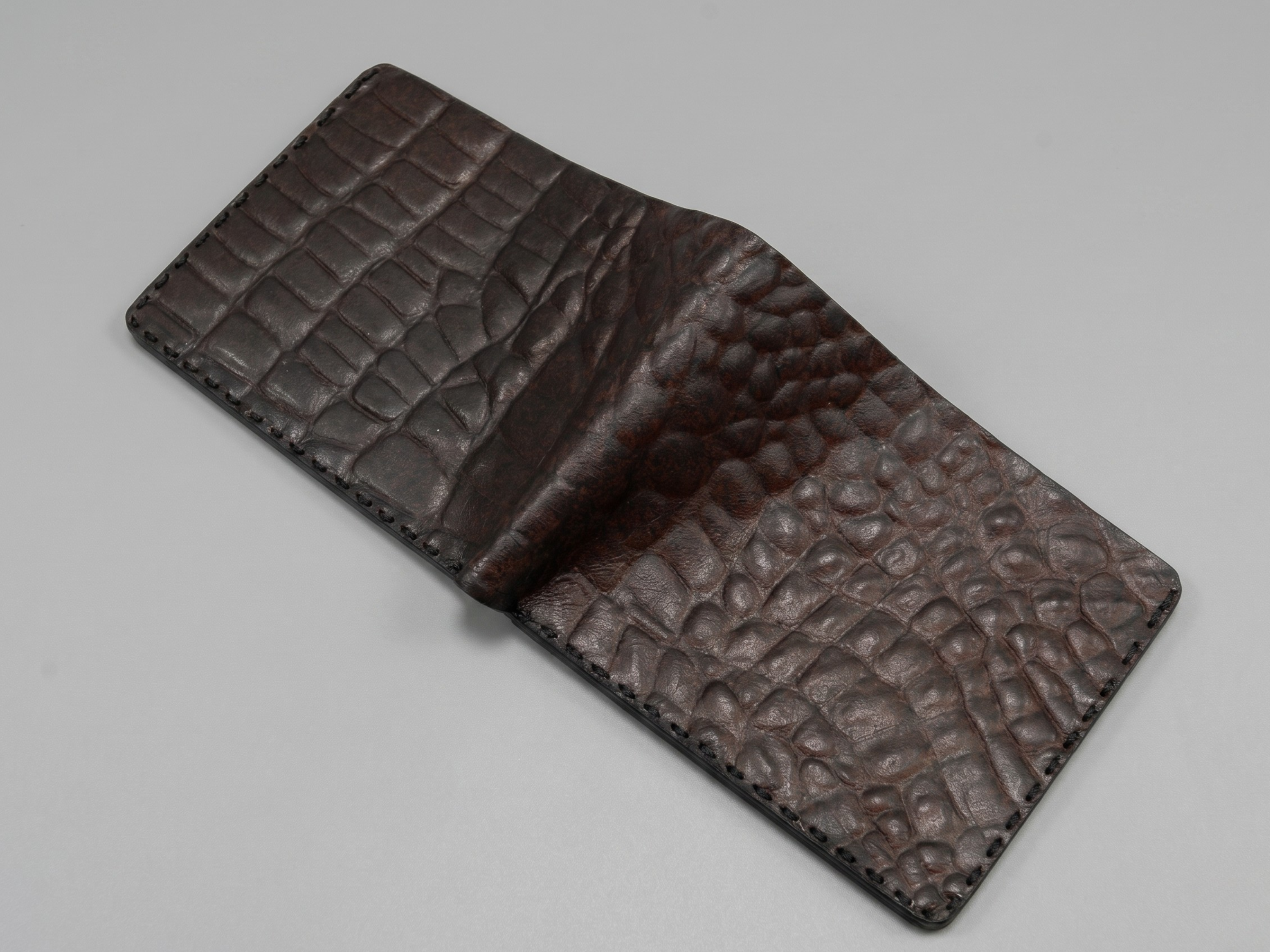 Crocodile Leather Bifold Wallet with key chains handmade wallets slim card holder exotic wallets for men fathers day gifts for him