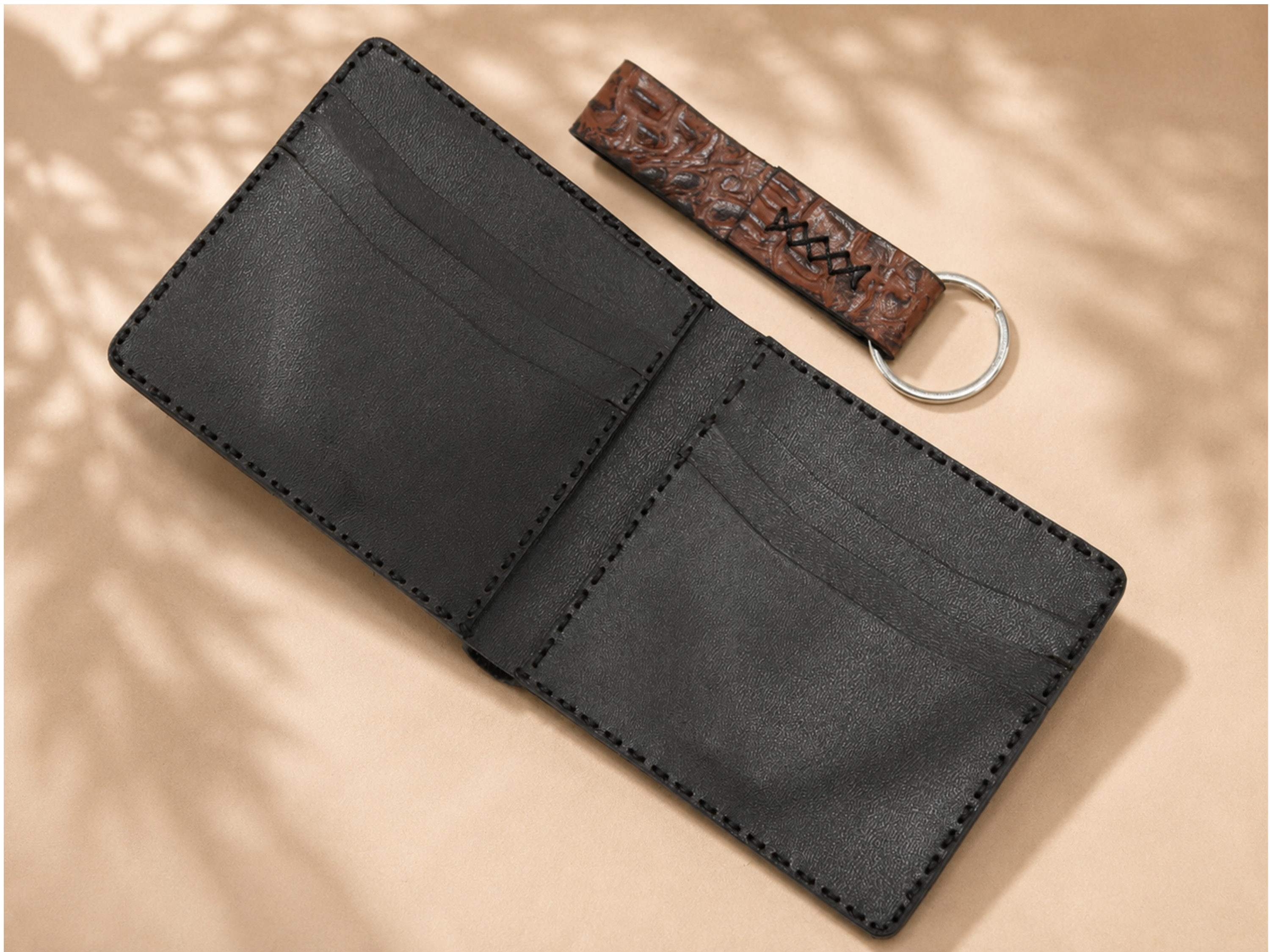Personalized crocodile leather handmade wallet for men's bifold slim card holder engraved wallets college graduation gifts for him
