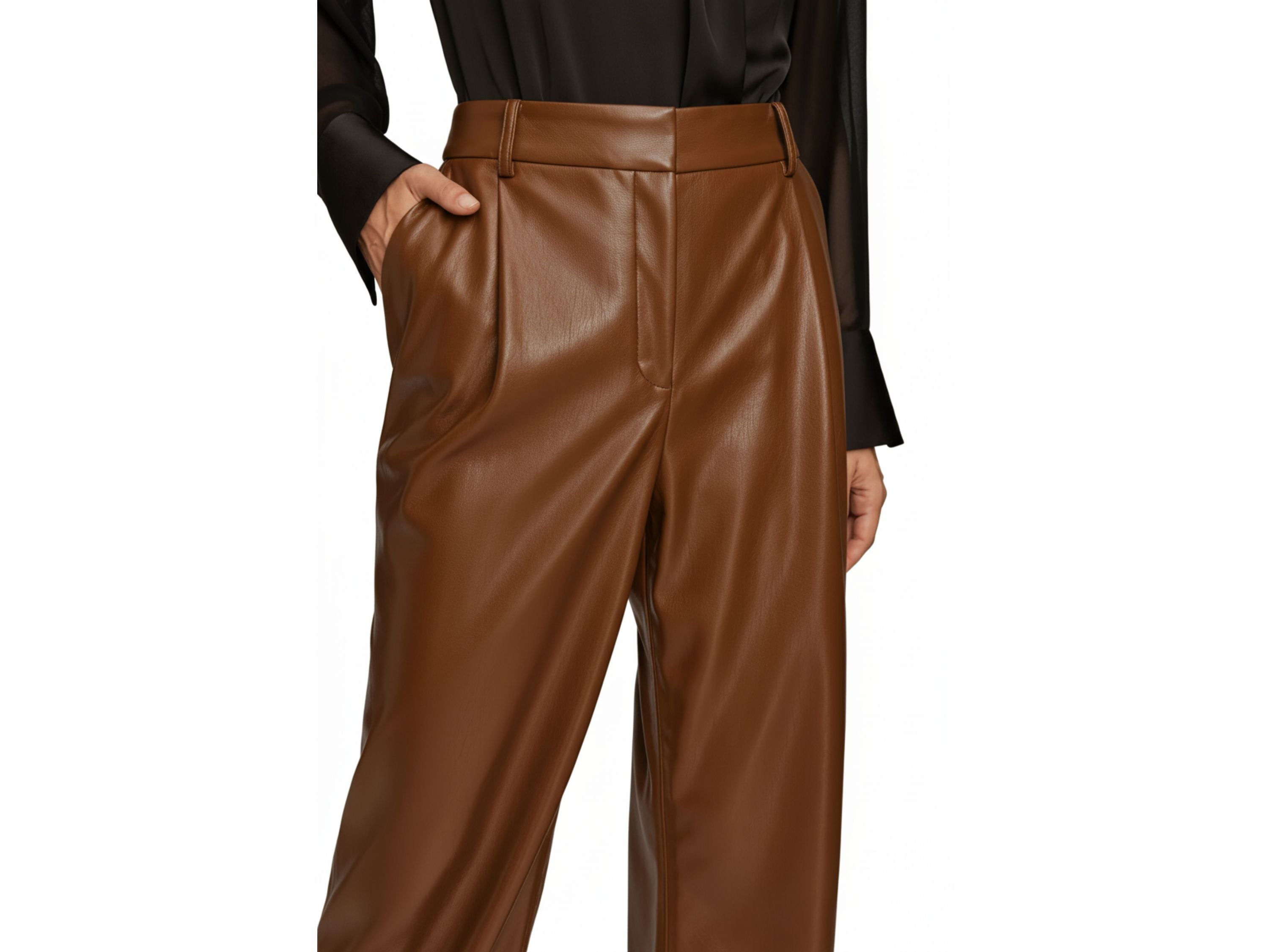 Modern Leather Pants Lambskin Women’s Clothing Business Owner Gifts Outfit Idea Luxury Corporate Gift Personalized Clothing Gift for Her