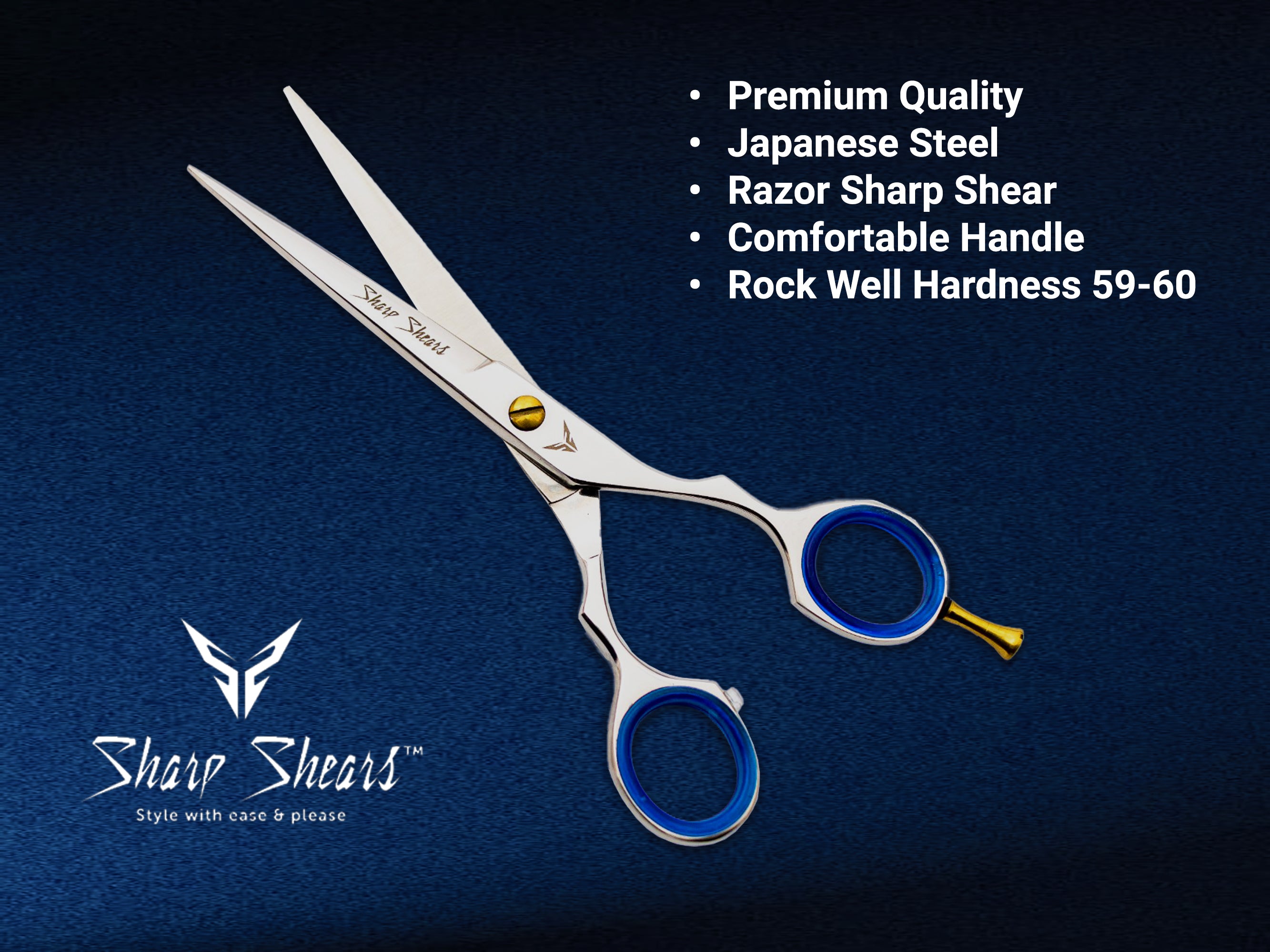 Barber Scissors 6.5" for Professionals – Japanese Steel Hair Cutting Shears with Storage Pouch | Premium Hairdresser Gift & Hair Accessories