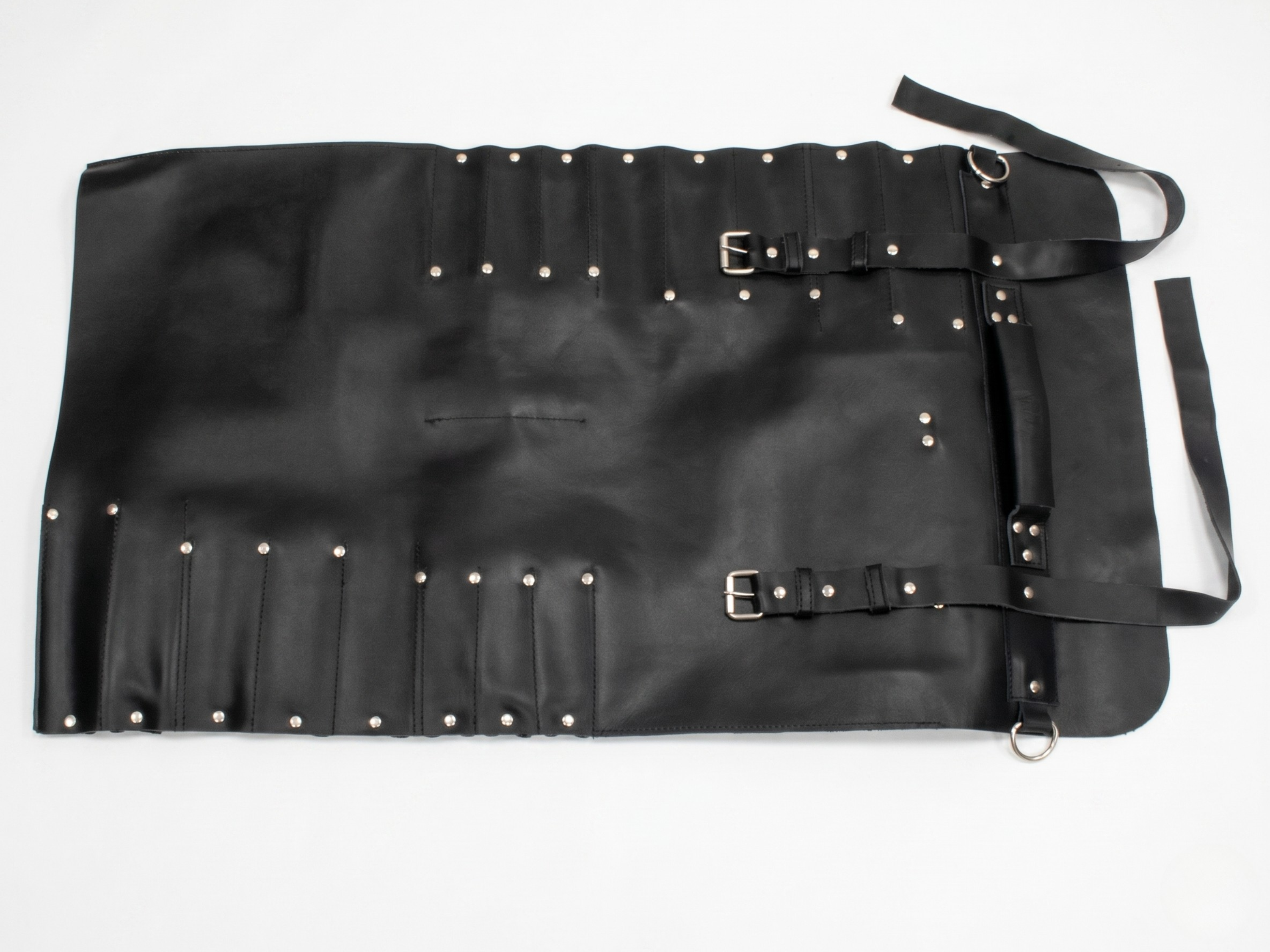 Premium genuine leather knife roll 16 slots of portable cutlery knife travel and storage bag wrap holder kitchenware birthday gifts for chef