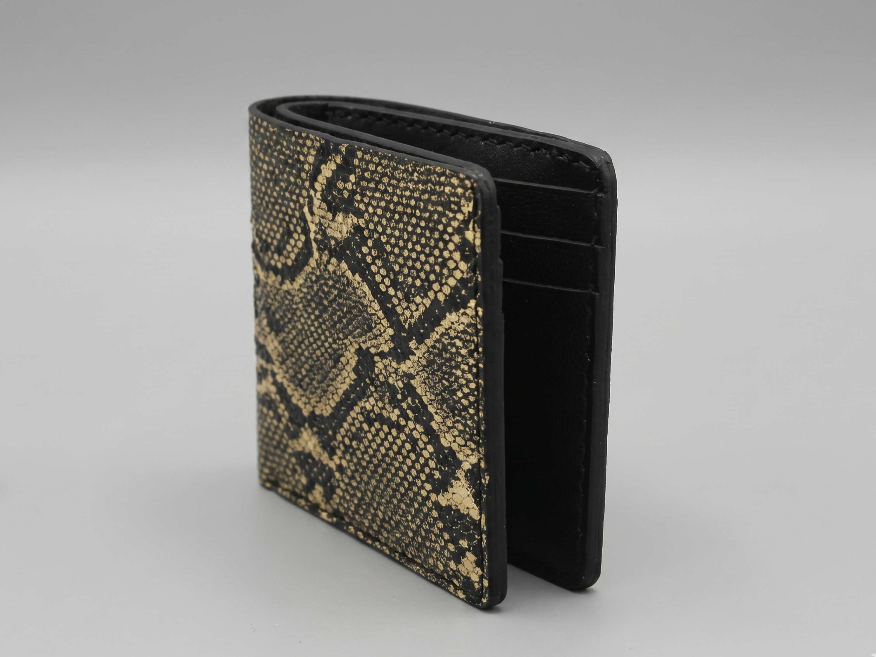 Exotic snake Leather Bifold Wallet for mens slim card holder with matching key chain engraved wallets anniversary gifts for him