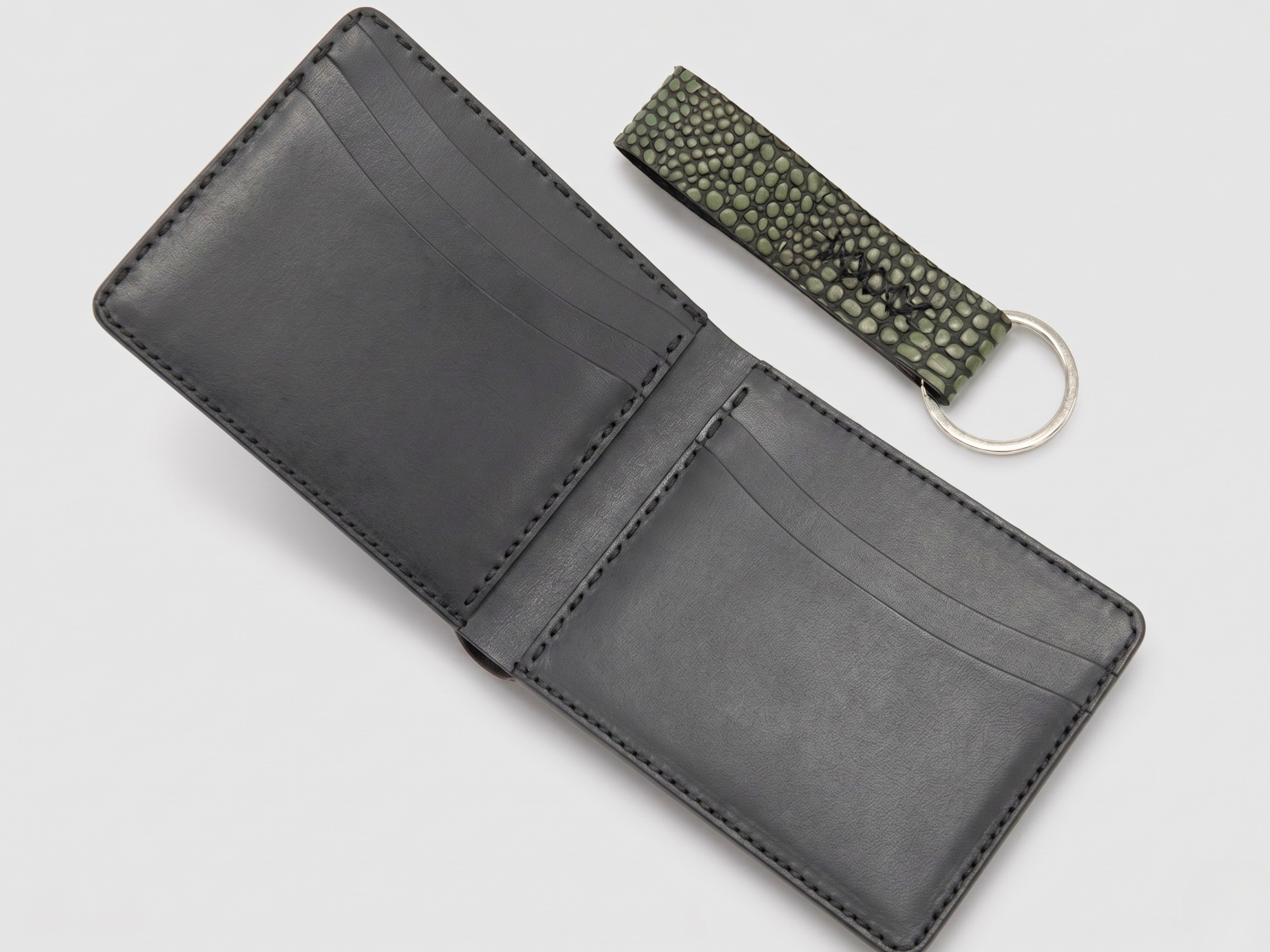 Engraved premium handmade crocodile leather wallets with bifold card holder exotic wallets dad gifts for him