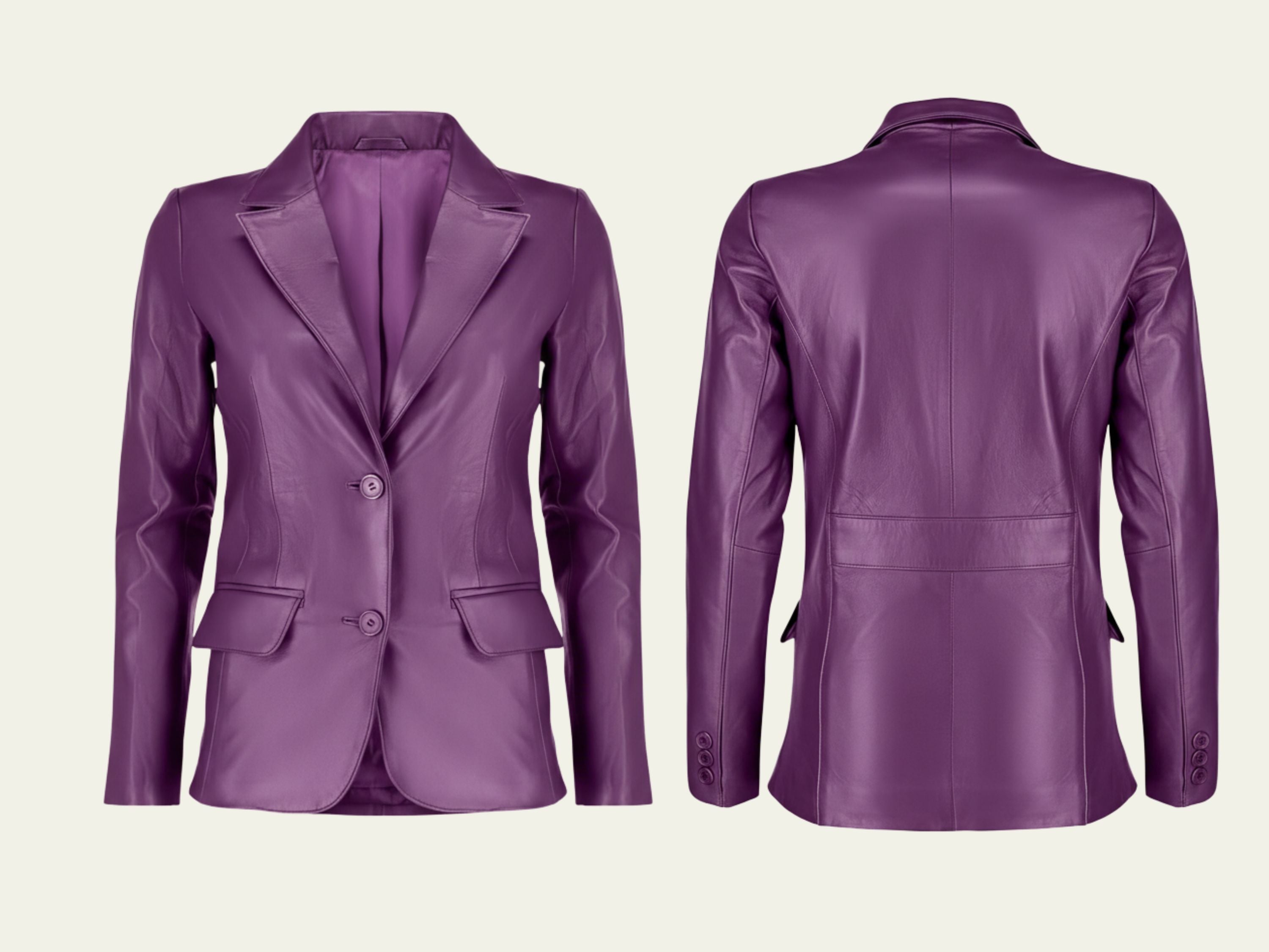 Leather Blazer for Women’s Fall Style – Genuine Soft Lambskin Long Sleeve Suit Blazer | Luxury Corporate Gift | Boss Lady Gift | 87Groups
