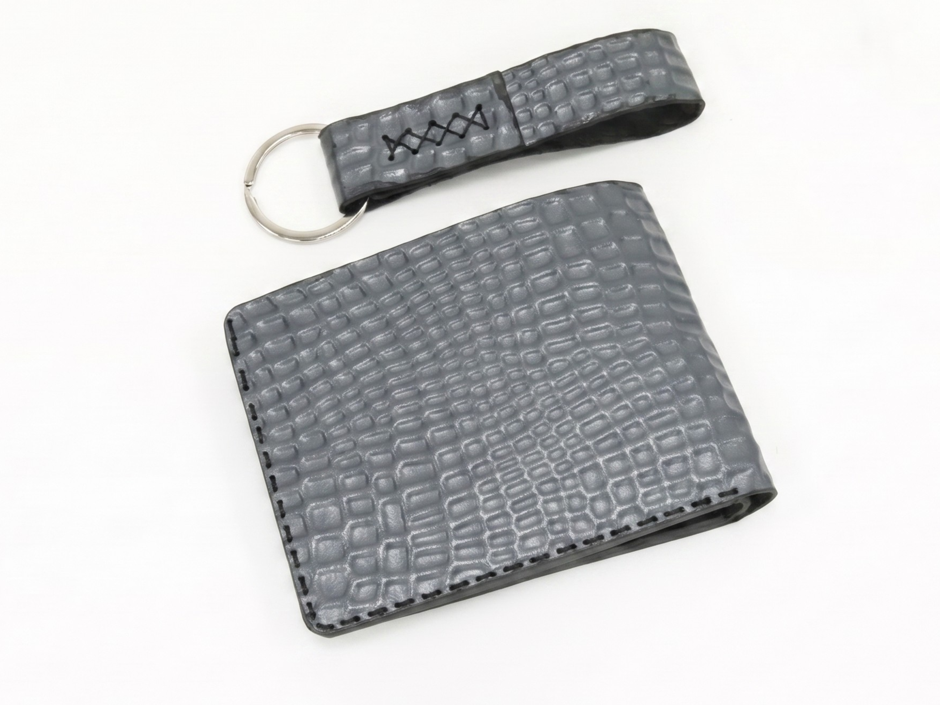 Personalized crocodile leather mens wallet handmade wallets bifold card holder engraved wallets anniversary gifts for him graduation gift