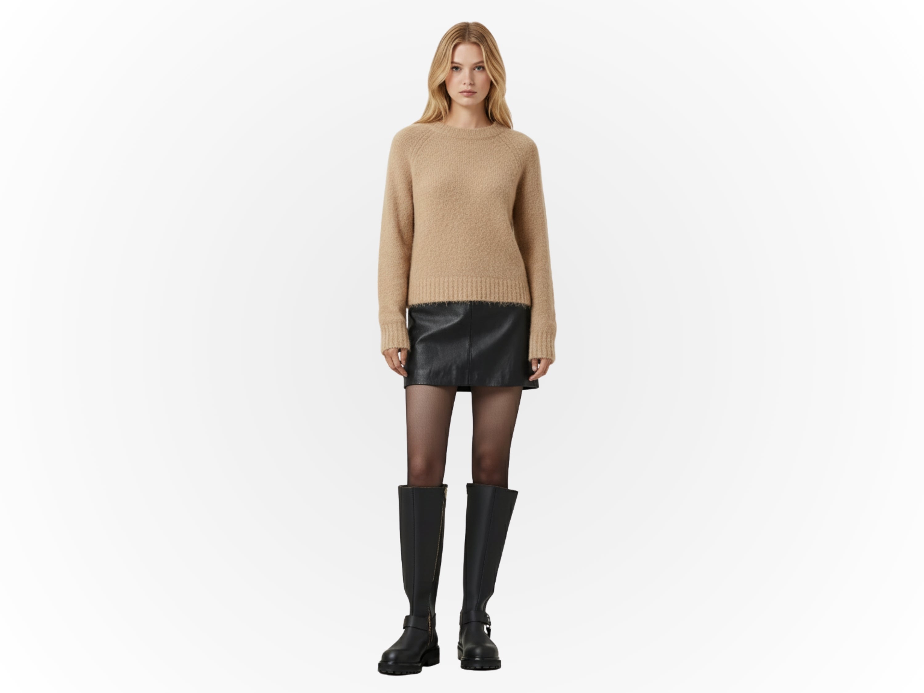 Women’s Mini Skirt Genuine Leather – Soft Nappa, Handmade Black, Silver & Burgundy Skirt | Slim Fit Party Dress | Real Leather Gift for Her