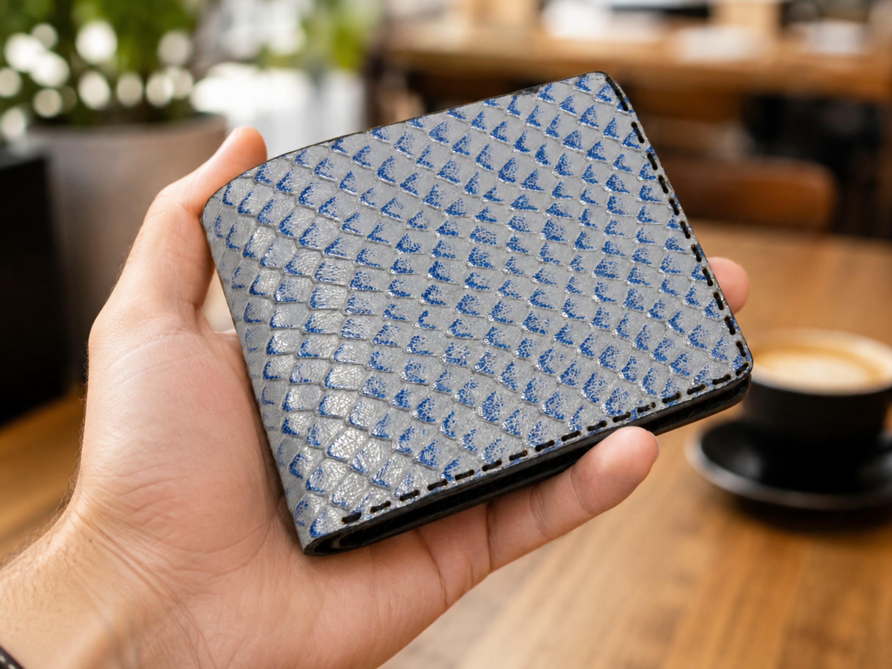 Men's personalized handmade crocodile leather wallets bifold slim card holder engraved wallets exotic wallets gifts for him fathers day gift