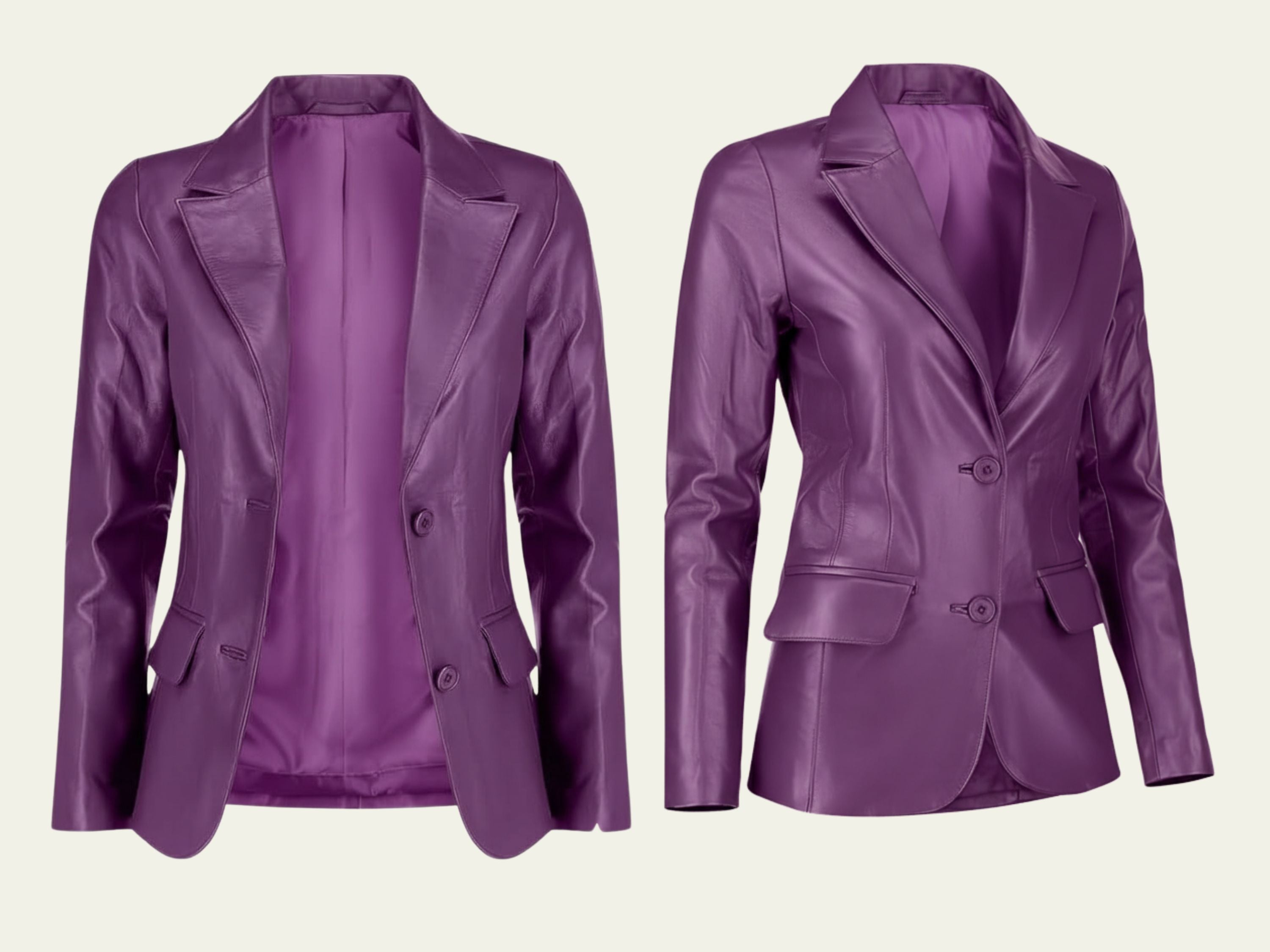 Leather Blazer for Women’s Fall Style – Genuine Soft Lambskin Long Sleeve Suit Blazer | Luxury Corporate Gift | Boss Lady Gift | 87Groups
