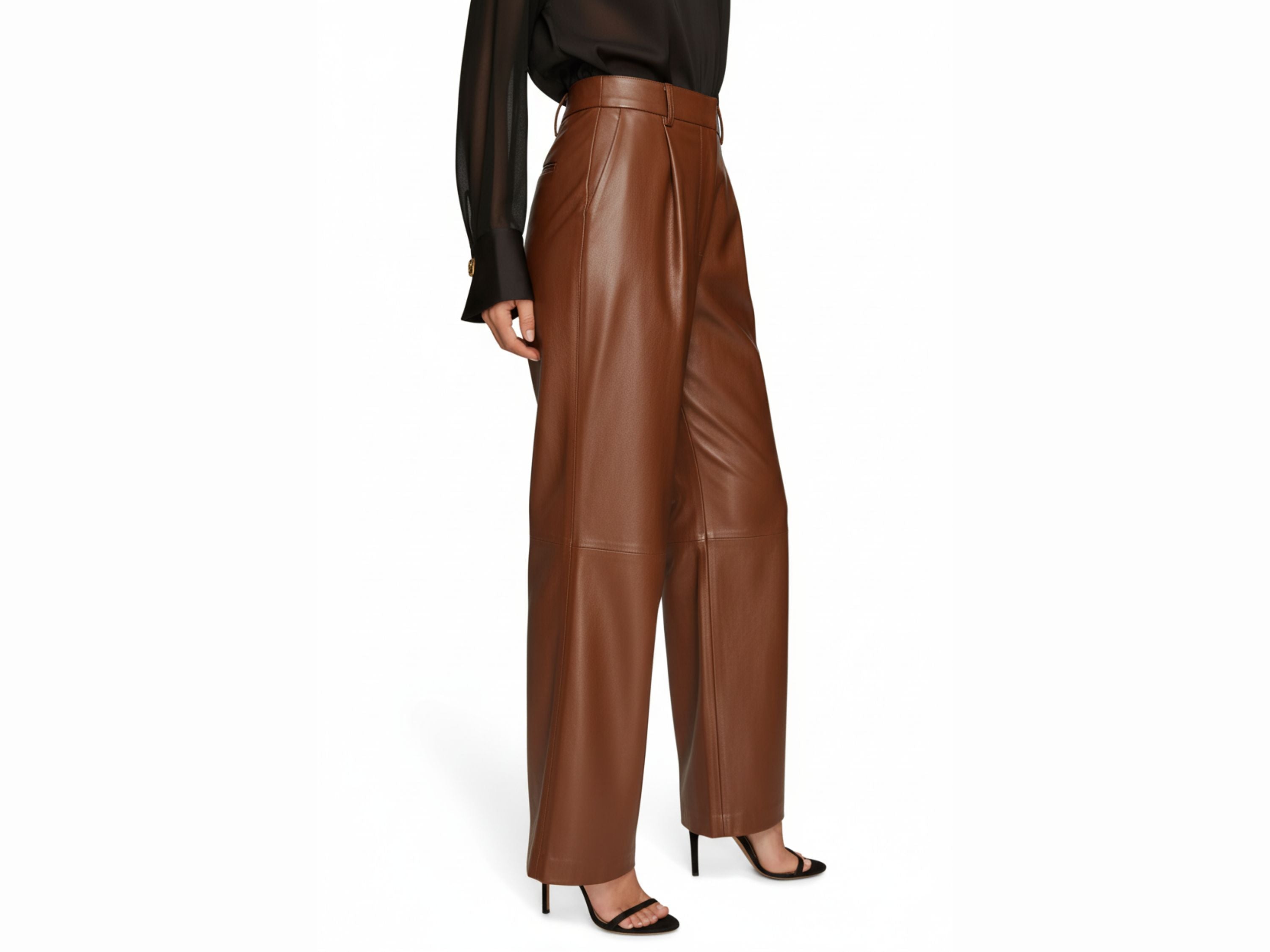 Modern Leather Pants Lambskin Women’s Clothing Business Owner Gifts Outfit Idea Luxury Corporate Gift Personalized Clothing Gift for Her