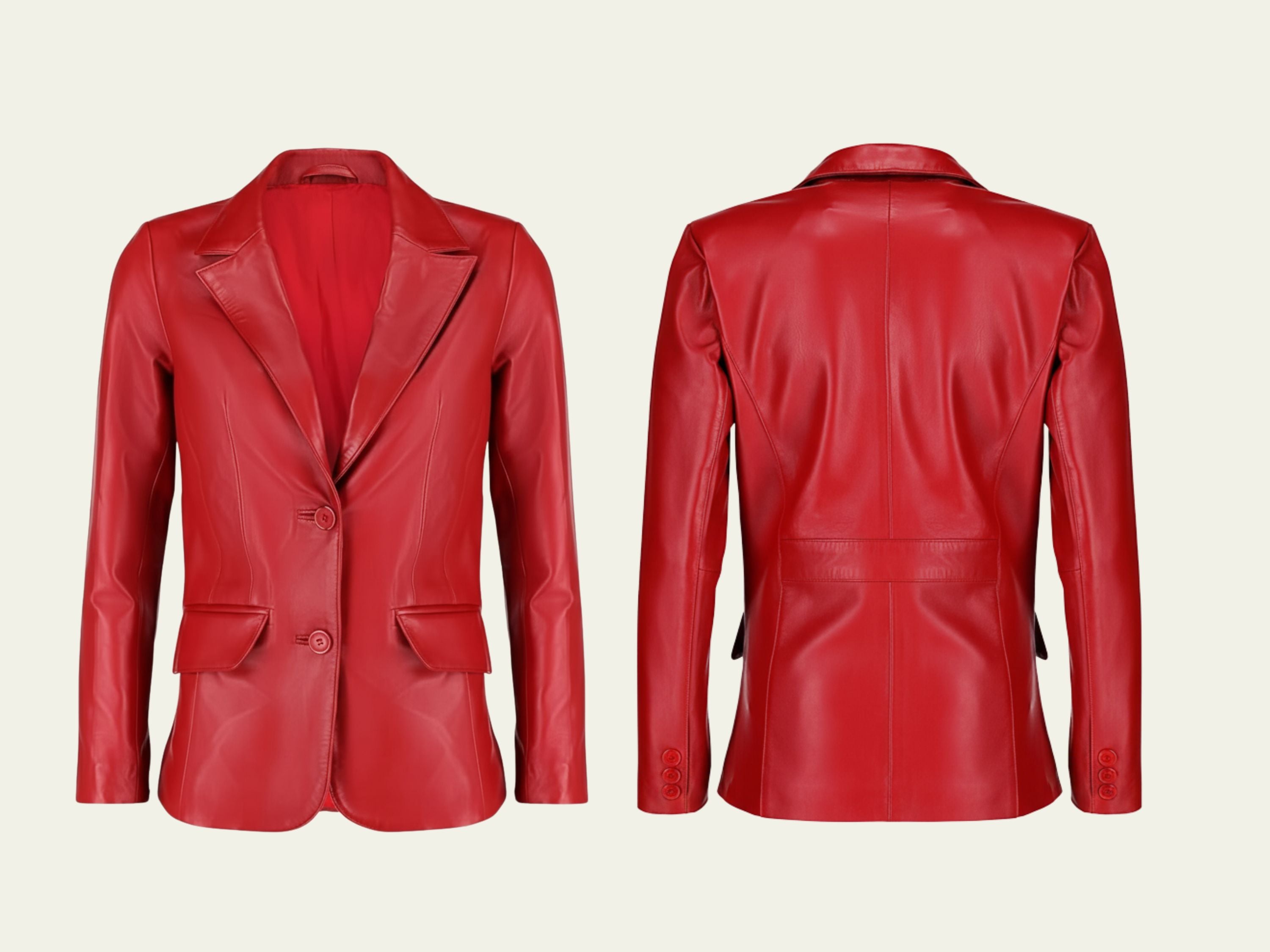 Leather Blazer for Women’s Fall Style – Genuine Soft Lambskin Long Sleeve Suit Blazer | Luxury Corporate Gift | Boss Lady Gift | 87Groups