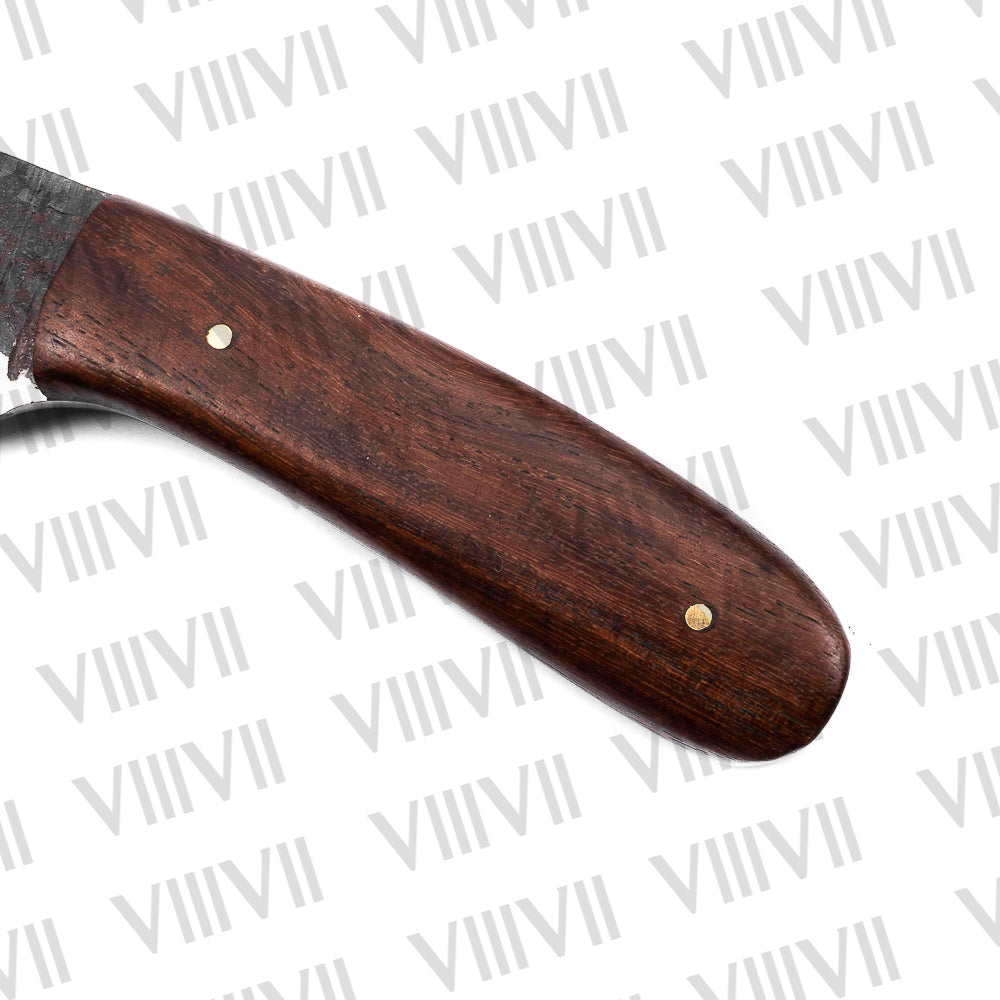 Forged Effect Hunting Knife – Rosewood Handle | Full Tang Outdoor Knife for Camping, Skinning & Gifting