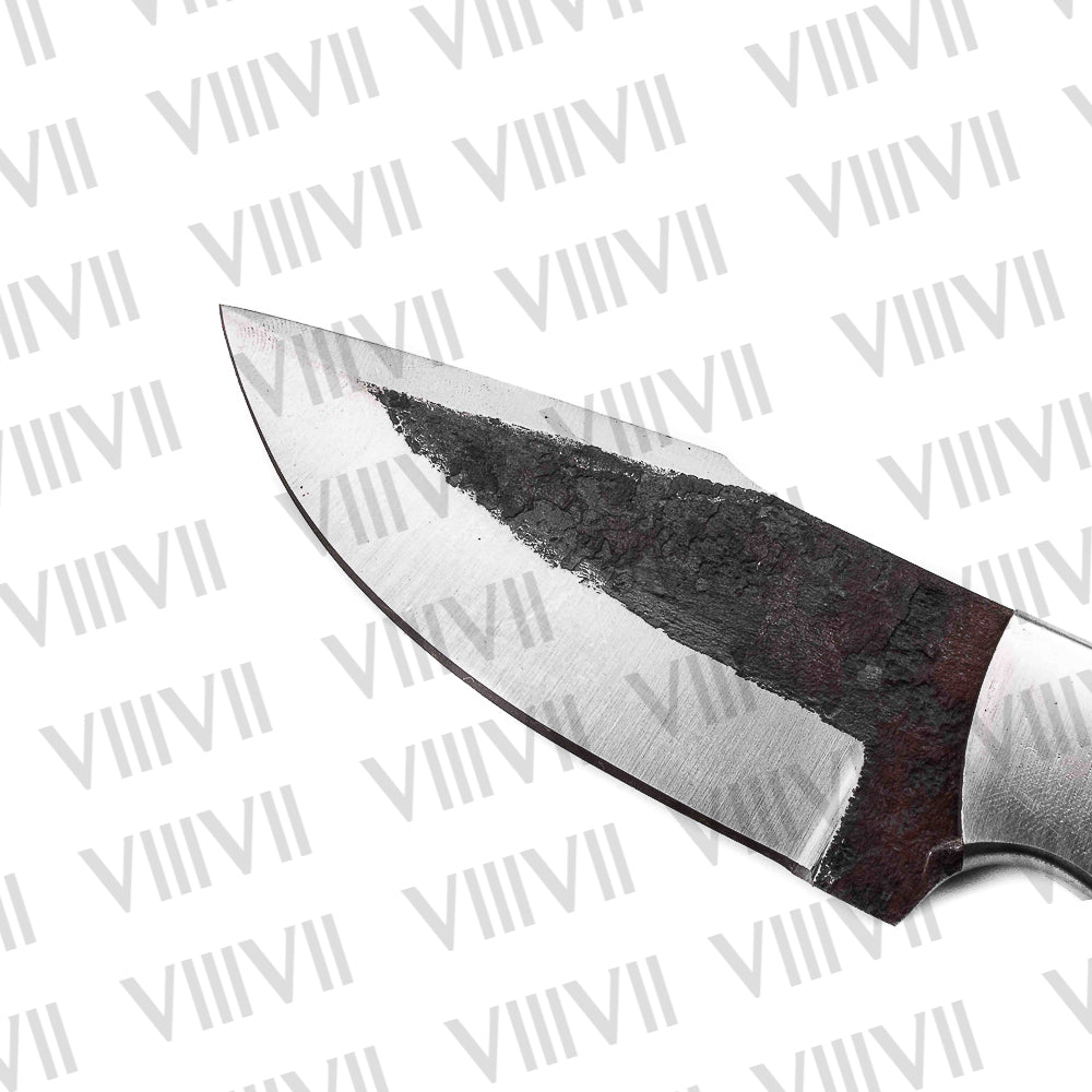 Handmade Stainless Steel Hunting Knife – Rosewood Handle & Forged Finish | Outdoor Skinning Knife & Gift for Him