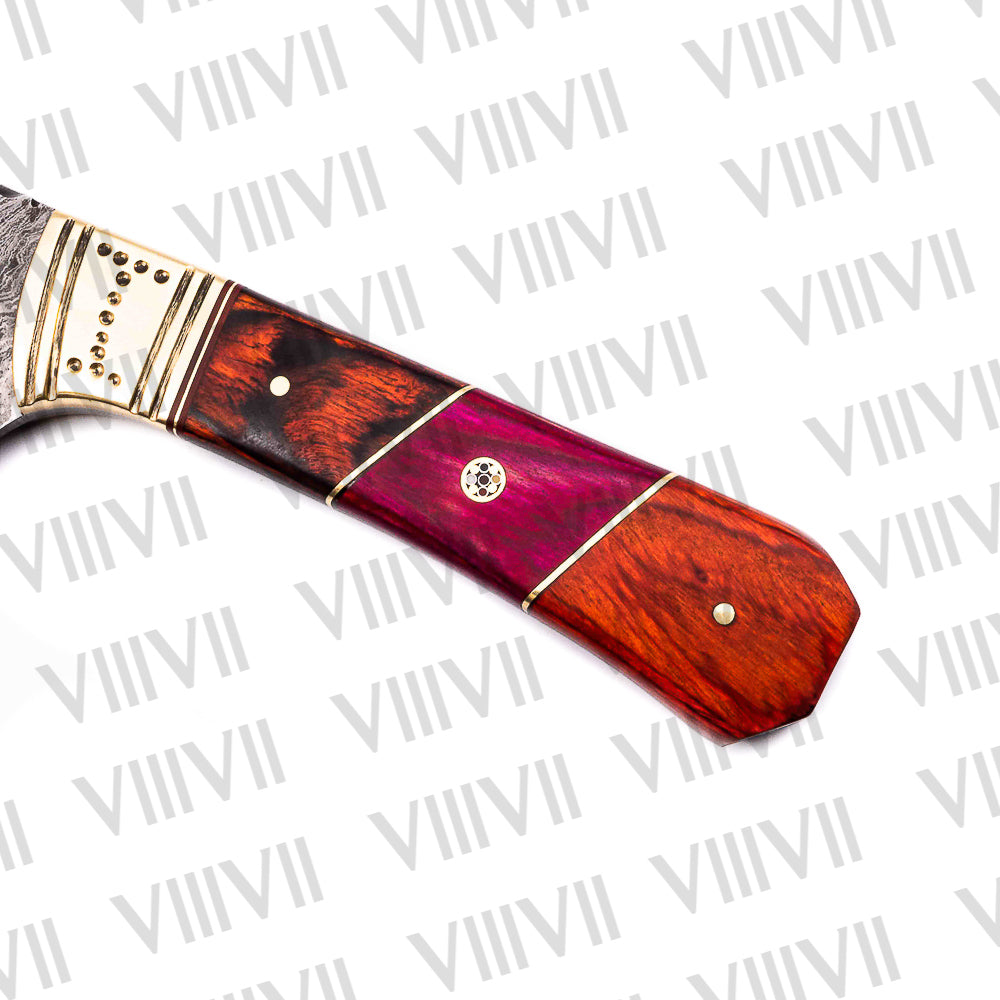 Professional Chef Knife in Damascus Steel with Stainless Steel Handle – Precision Cutting Tool