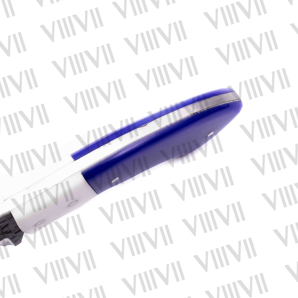 Handmade Hunting Knife – Purple Resin Handle & Forged Stainless Blade | Full Tang Outdoor Knife for Gifting, Skinning & Camping