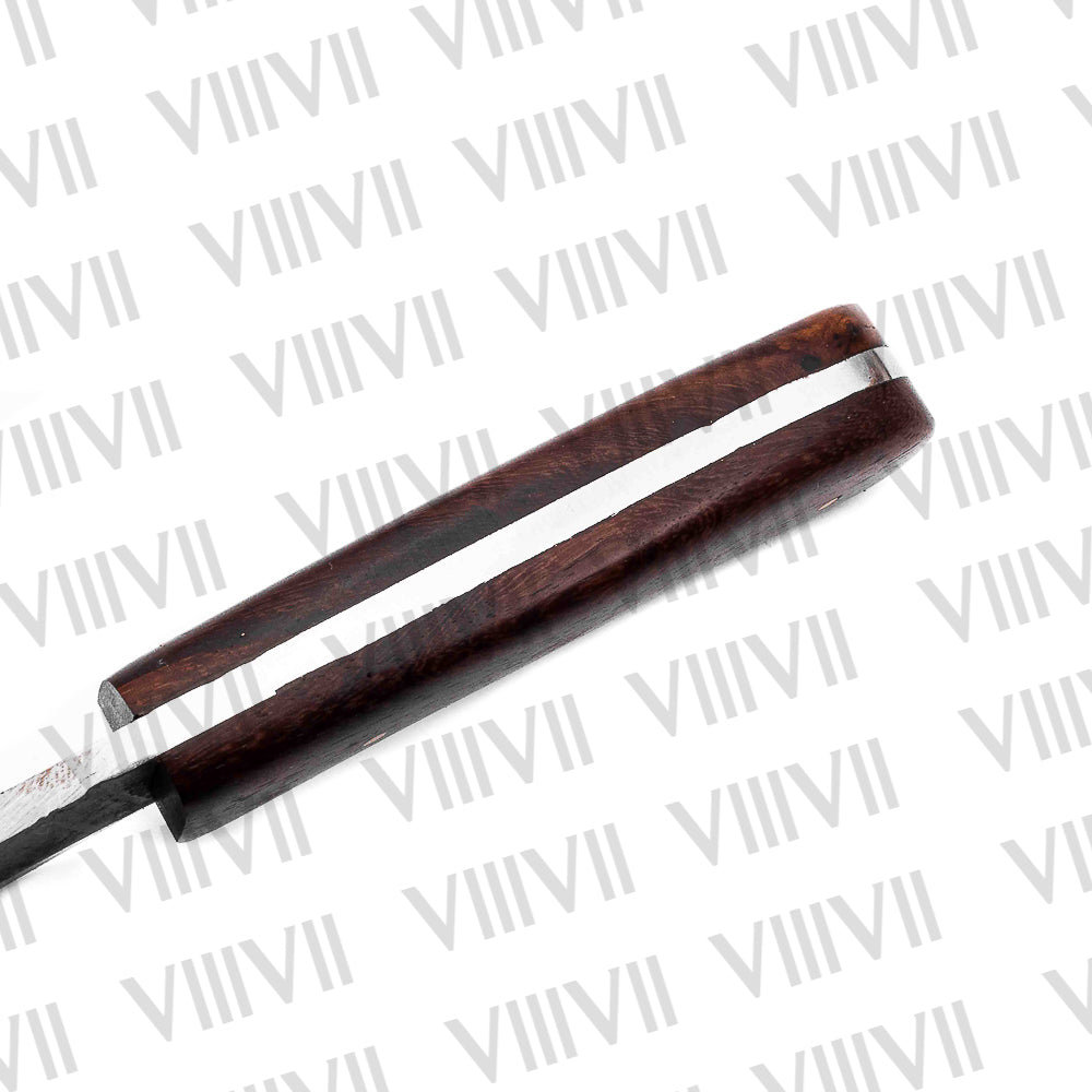 Forged Effect Hunting Knife – Rosewood Handle | Full Tang Outdoor Knife for Camping, Skinning & Gifting