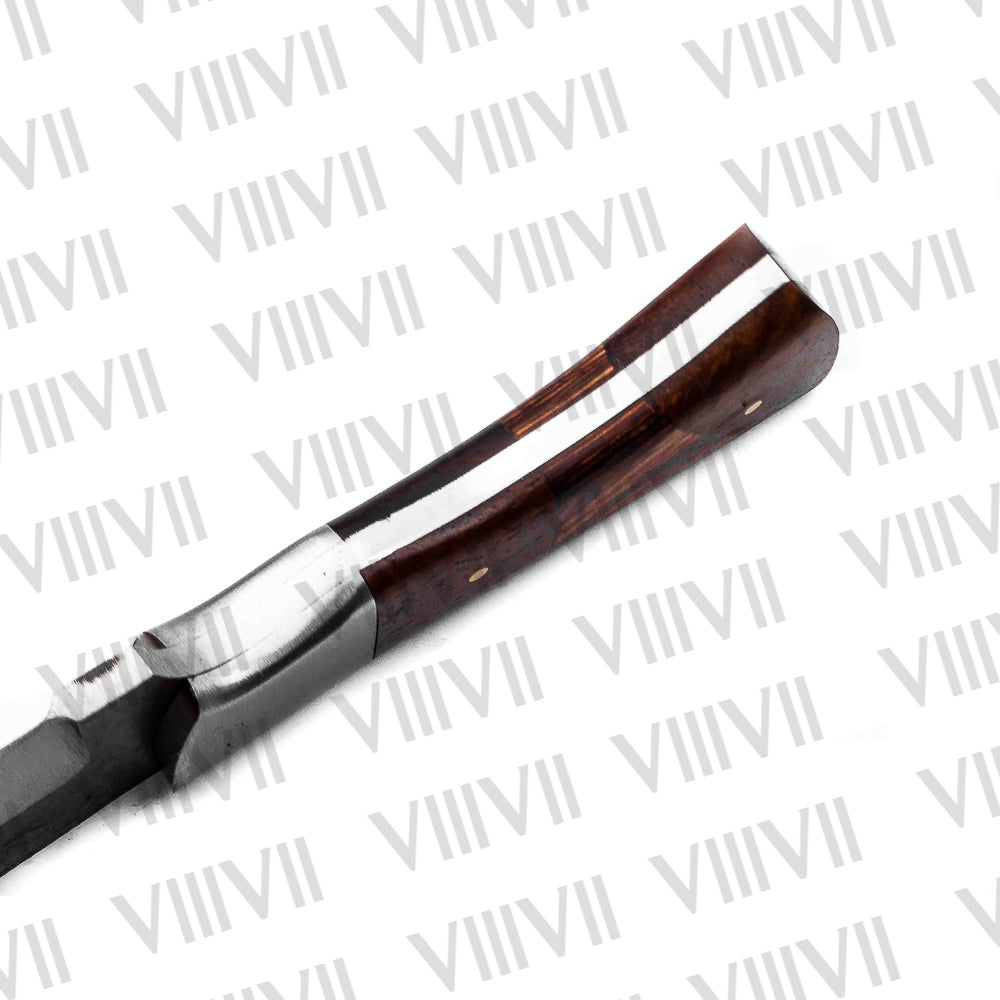 Handmade Stainless Steel Hunting Knife – Rosewood Handle & Forged Finish | Outdoor Skinning Knife & Gift for Him
